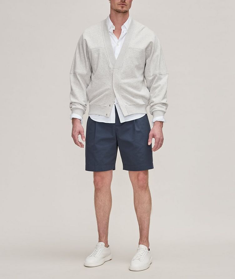 Pleated Cotton Chino Shorts  image 3