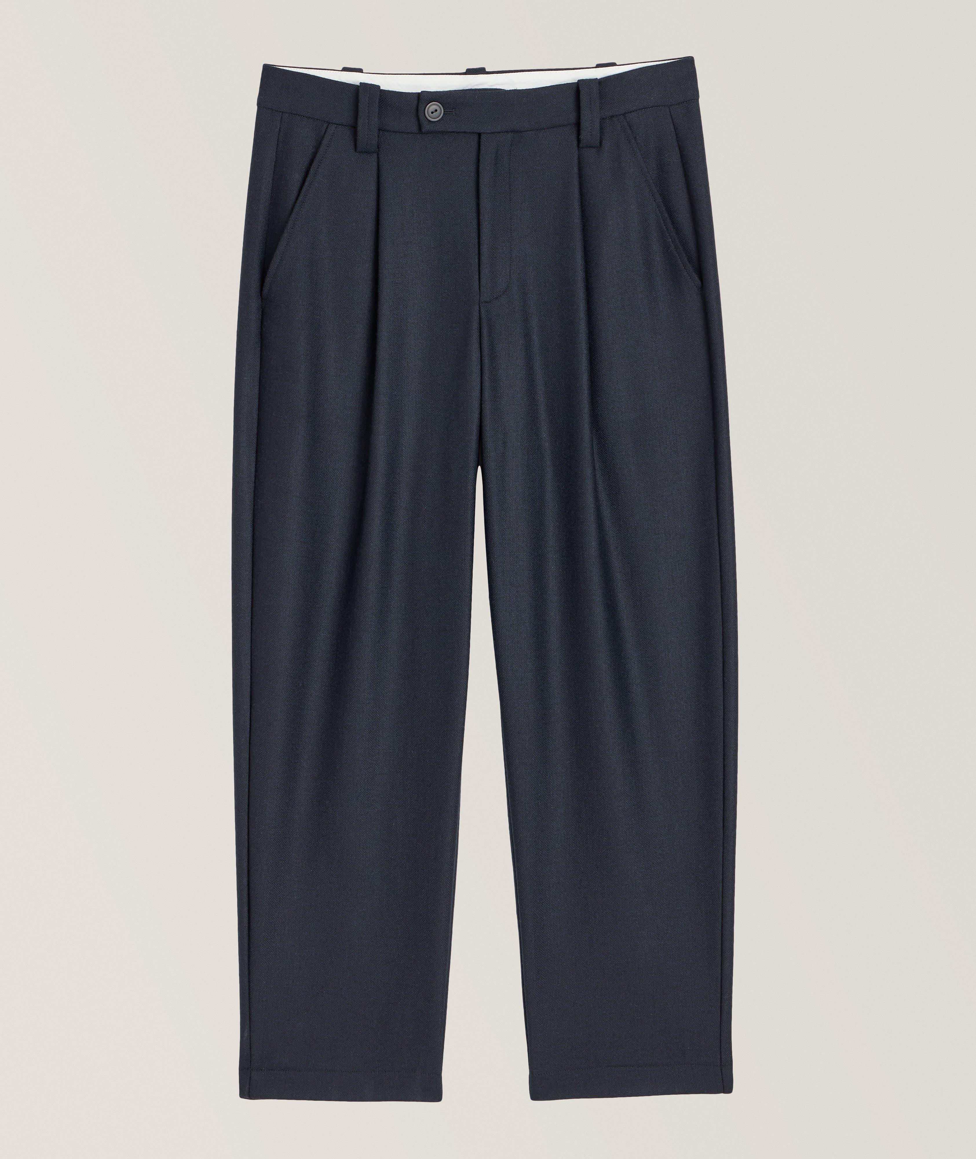 Renato Pleated Wool Trousers image 0