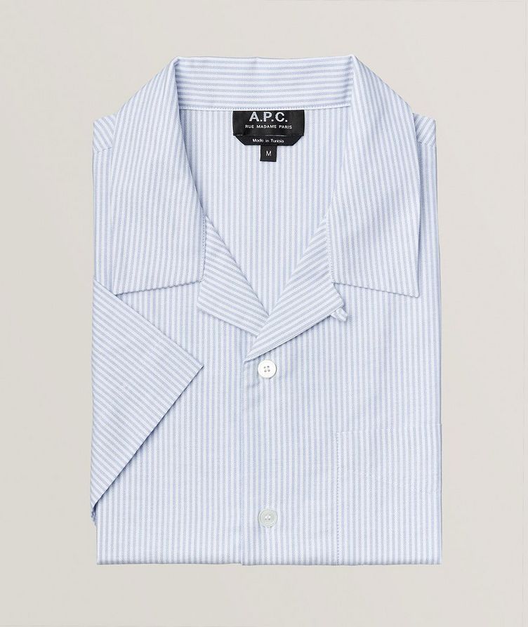 Lloyd Striped Organic Cotton Camp Collar Shirt image 0