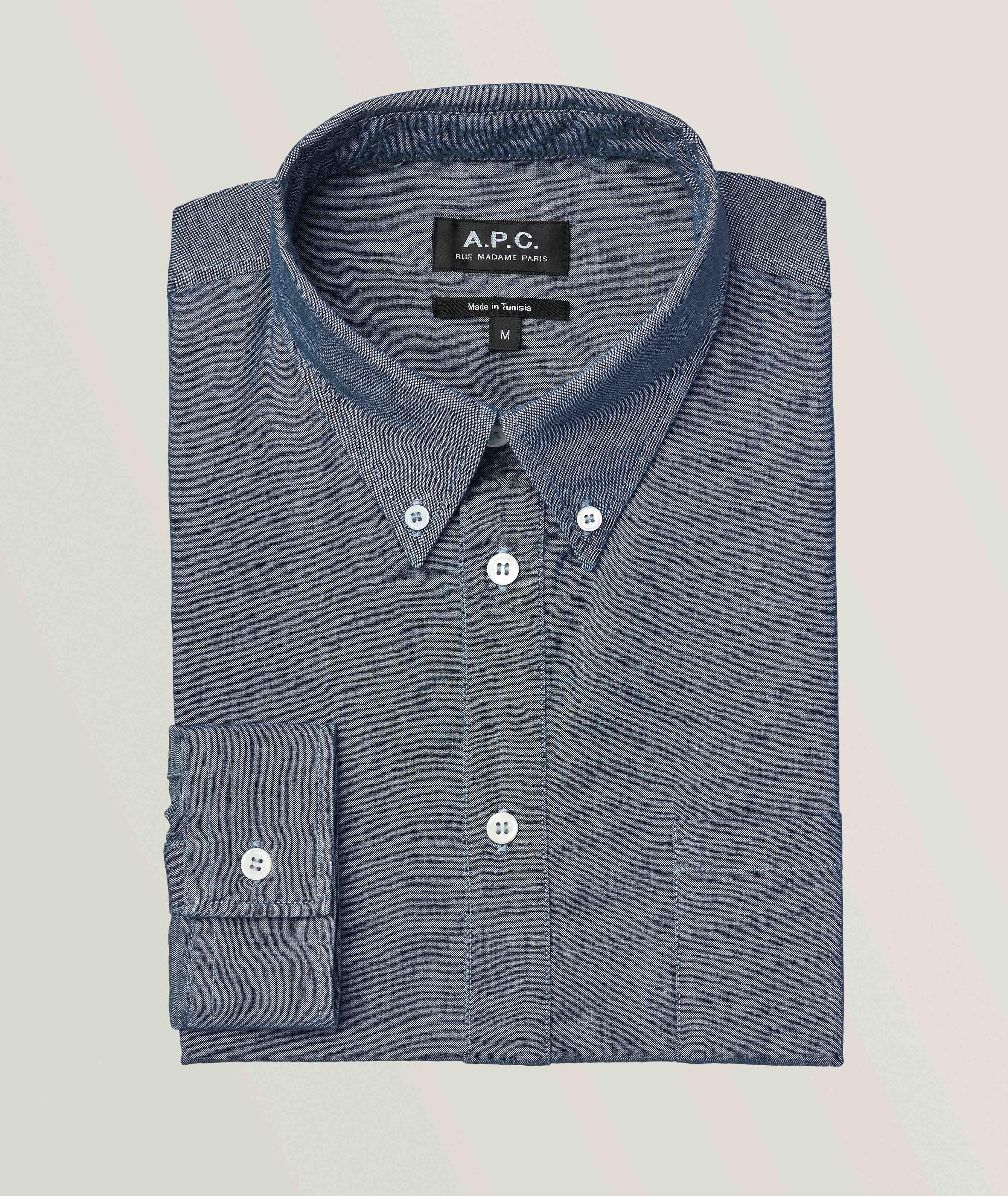 Chemise décontractée en toile chambray image 0