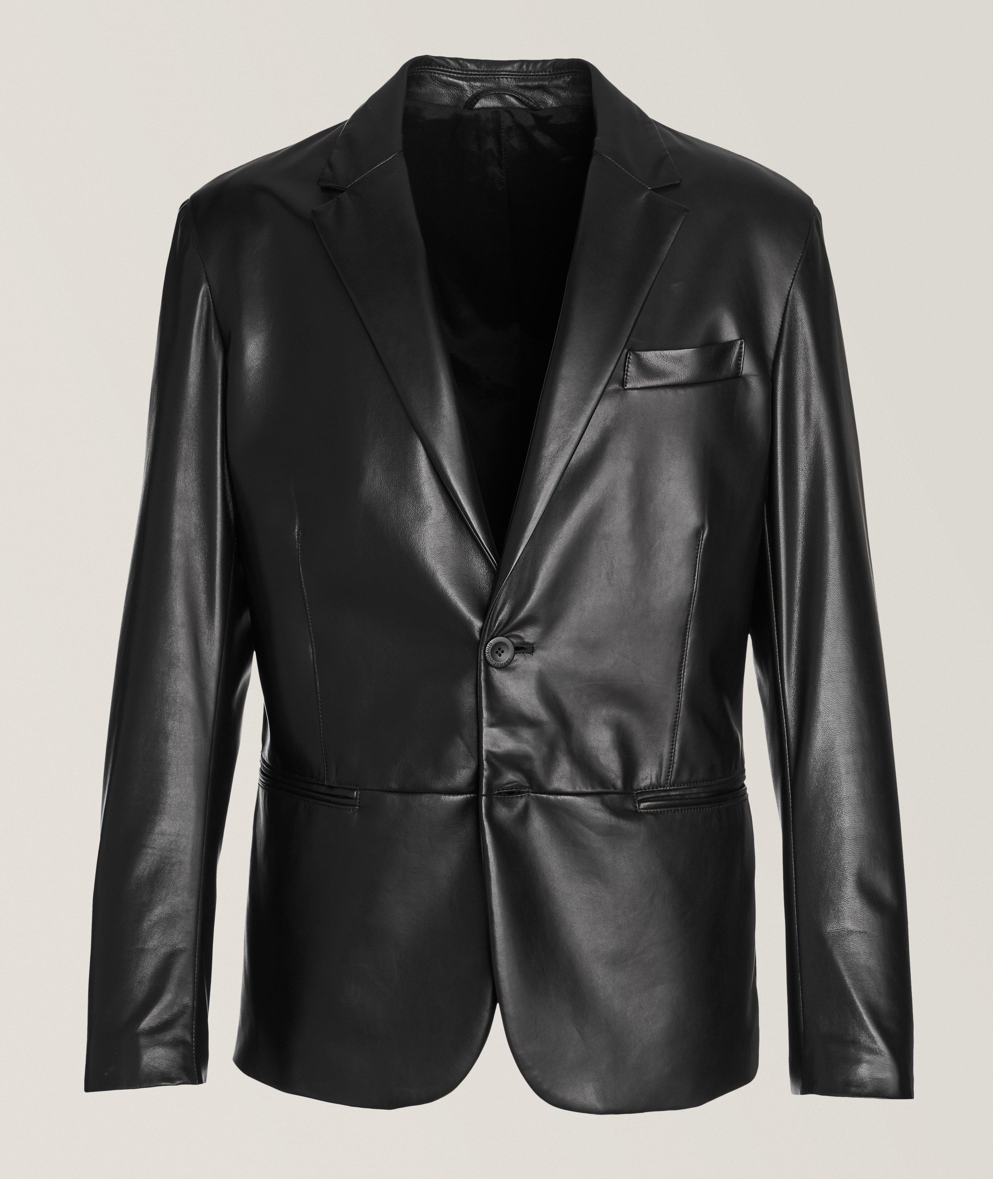 Giorgio Armani Blazer en cuir d’agneau