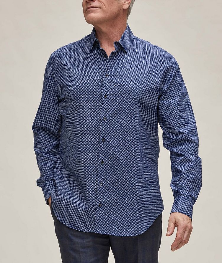 Chemise habillée en toile seersucker à motif géométrique image 1