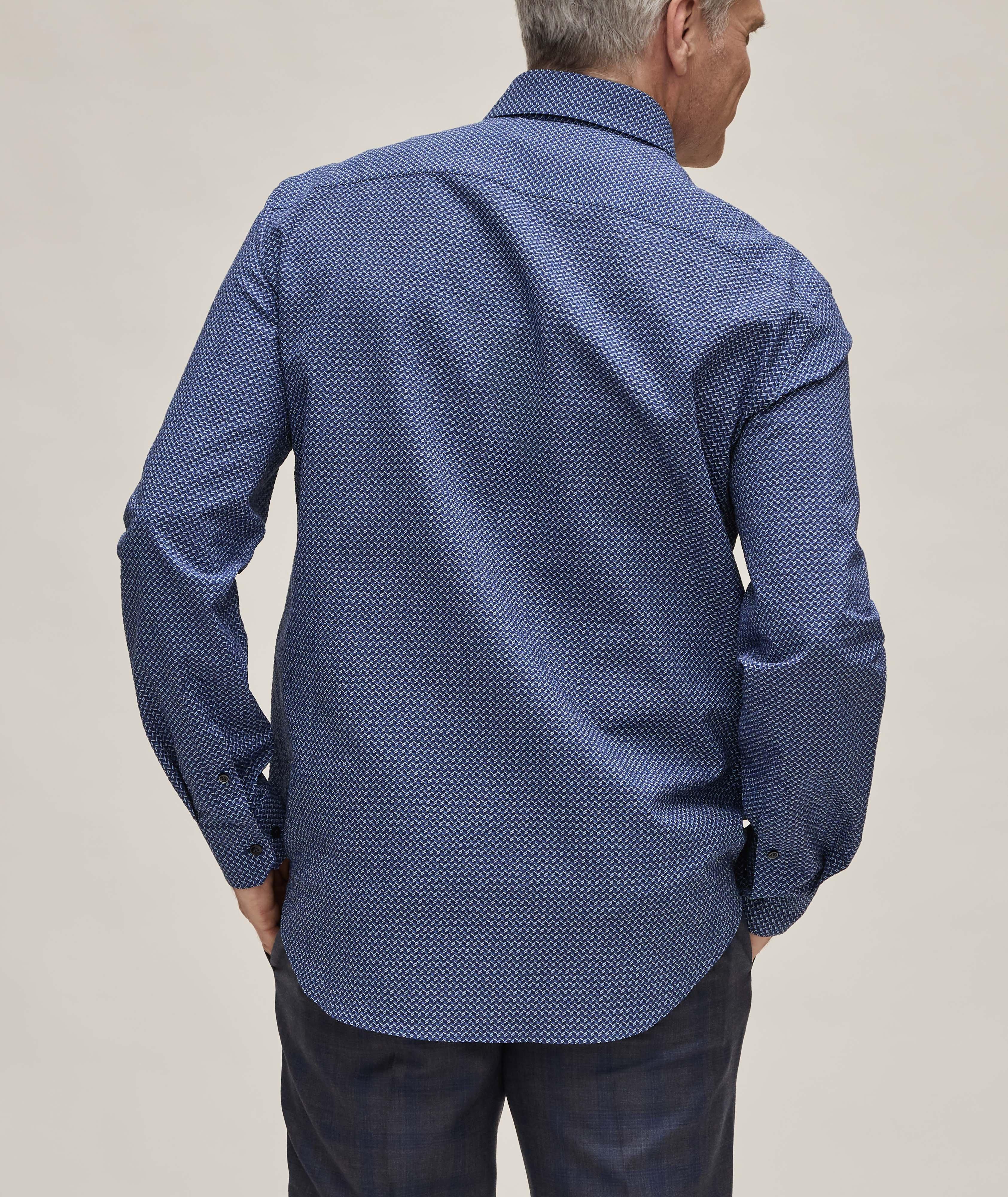 Seersucker Geometric Dress Shirt image 2