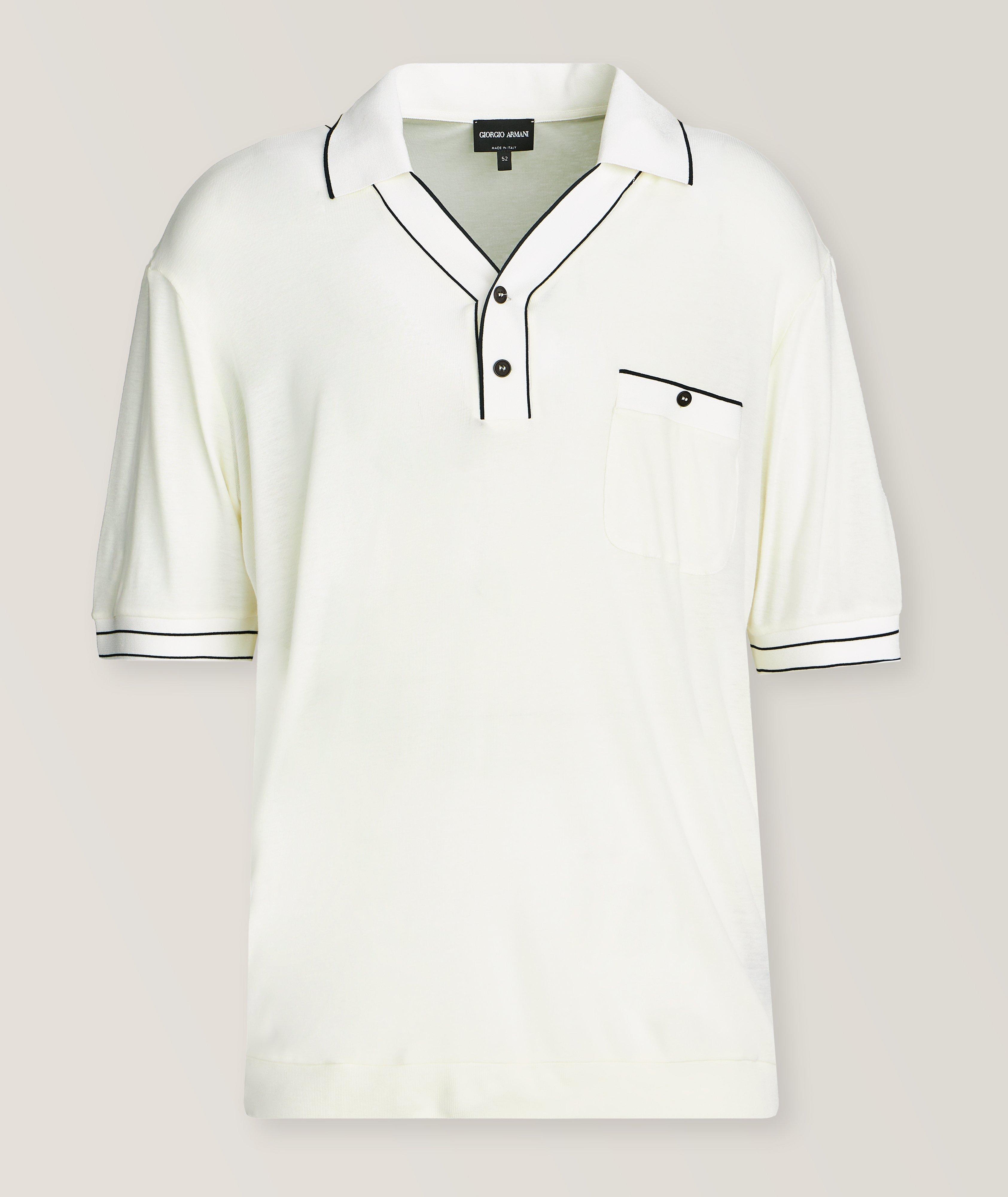 Contrast Lined Viscose-Wool Polo image 0