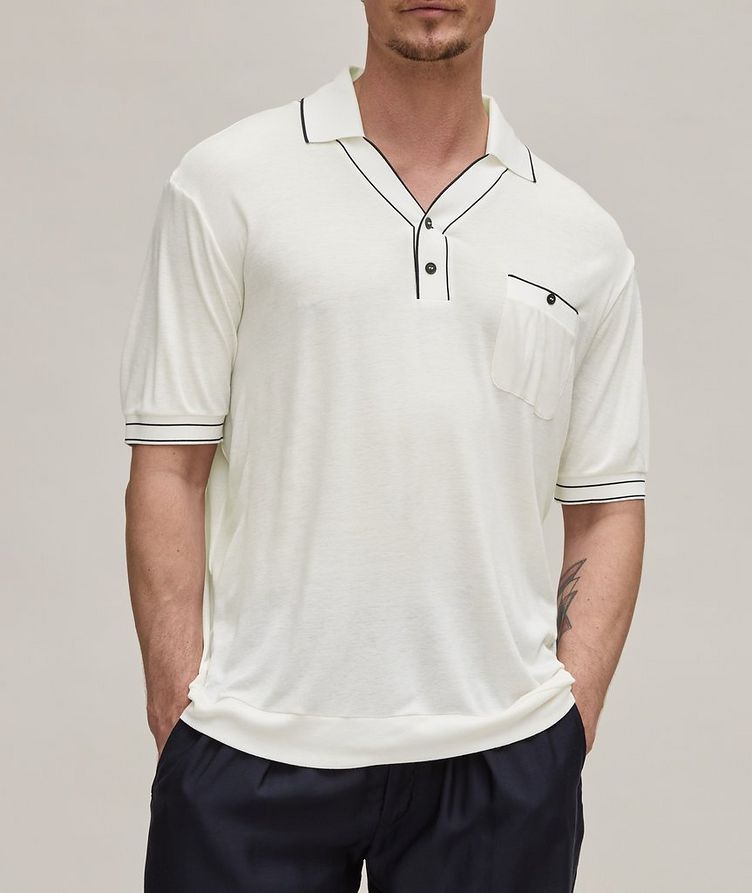 Contrast Lined Viscose-Wool Polo image 5