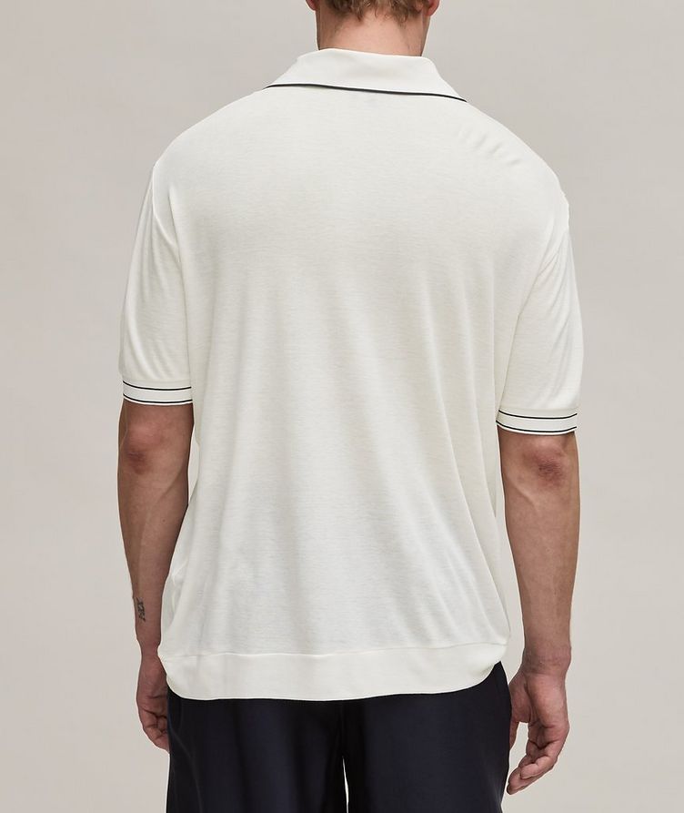 Contrast Lined Viscose-Wool Polo image 6