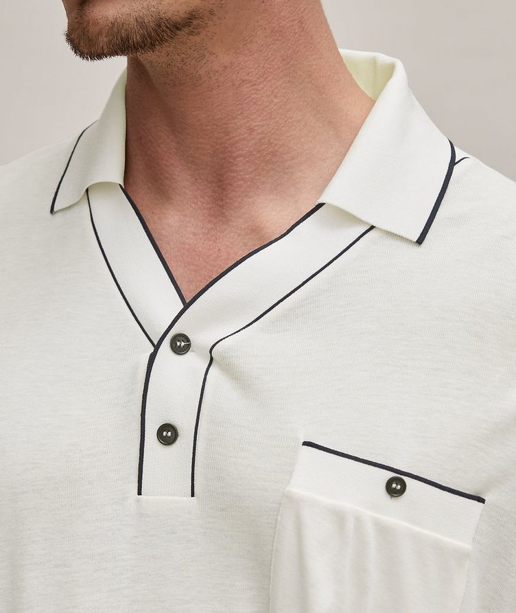Contrast Lined Viscose-Wool Polo image 7