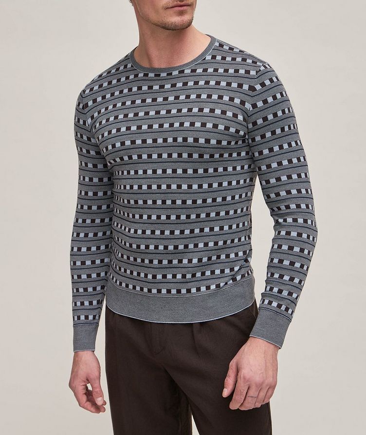Sustainable Wool-Blend Geometric Sweater image 1