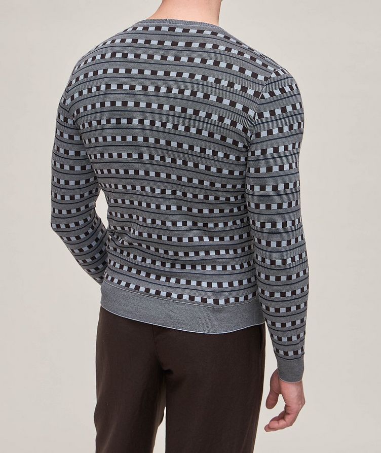 Sustainable Wool-Blend Geometric Sweater image 2