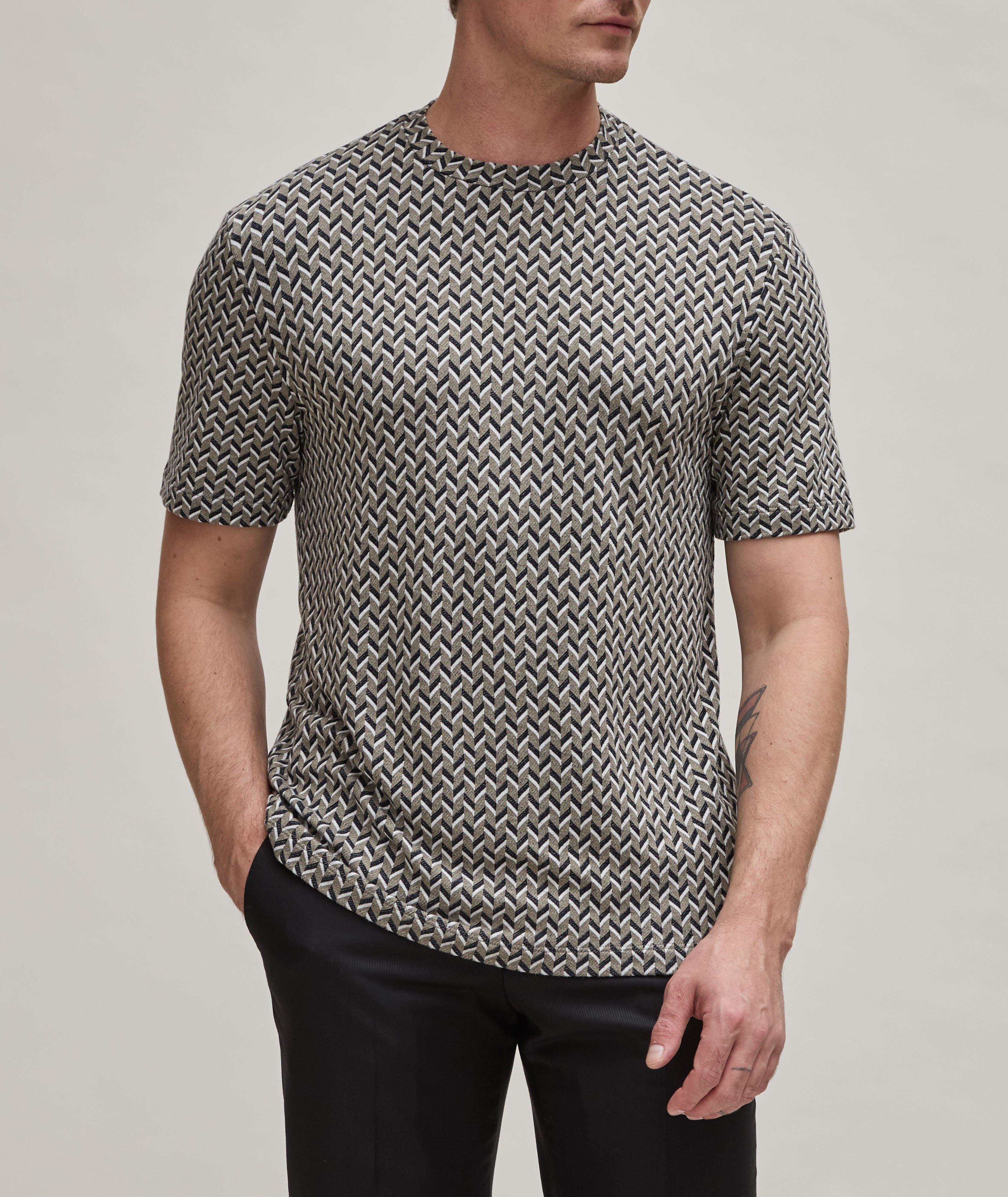 T-shirt en tissu écologiquement durable à motif géométrique image 1