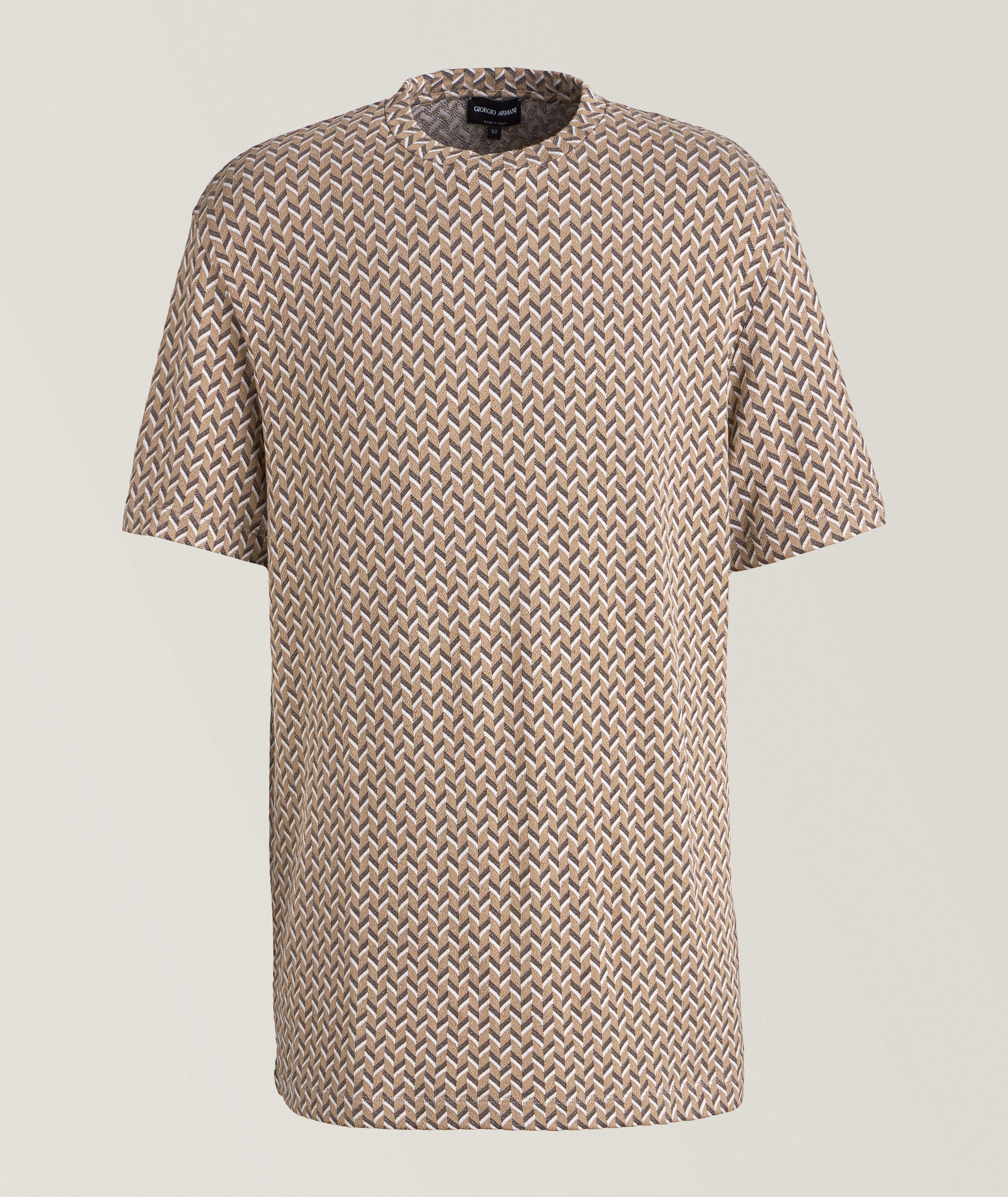 Giorgio Armani T-shirt en tissu écologiquement durable à motif géométrique