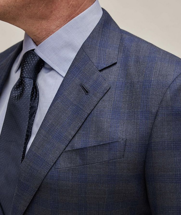 Soft Collection Windowpane Wool-Silk Suit image 3
