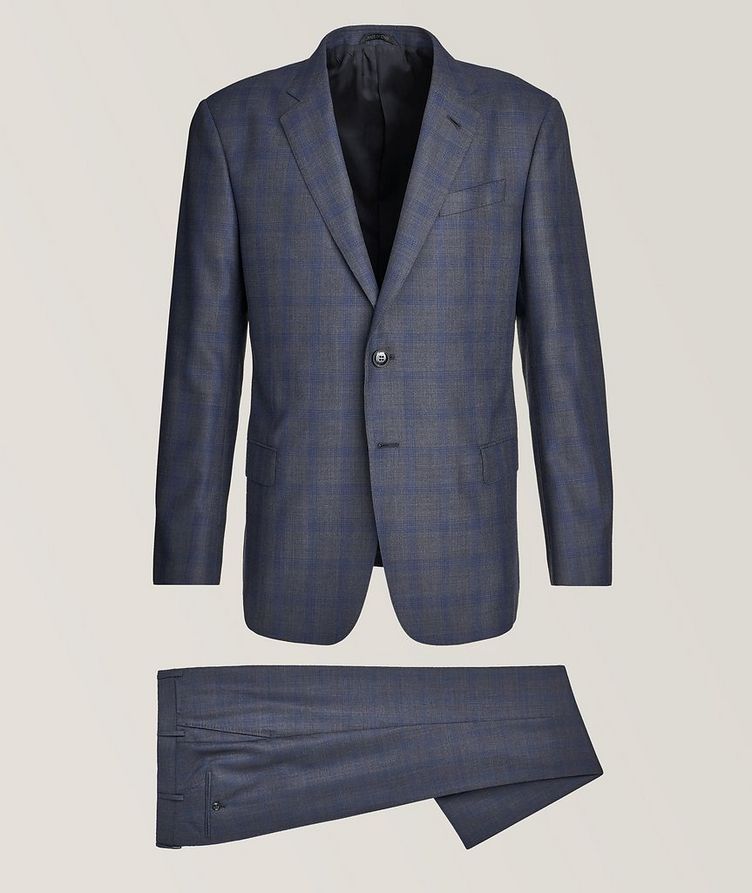 Soft Collection Windowpane Wool-Silk Suit image 0