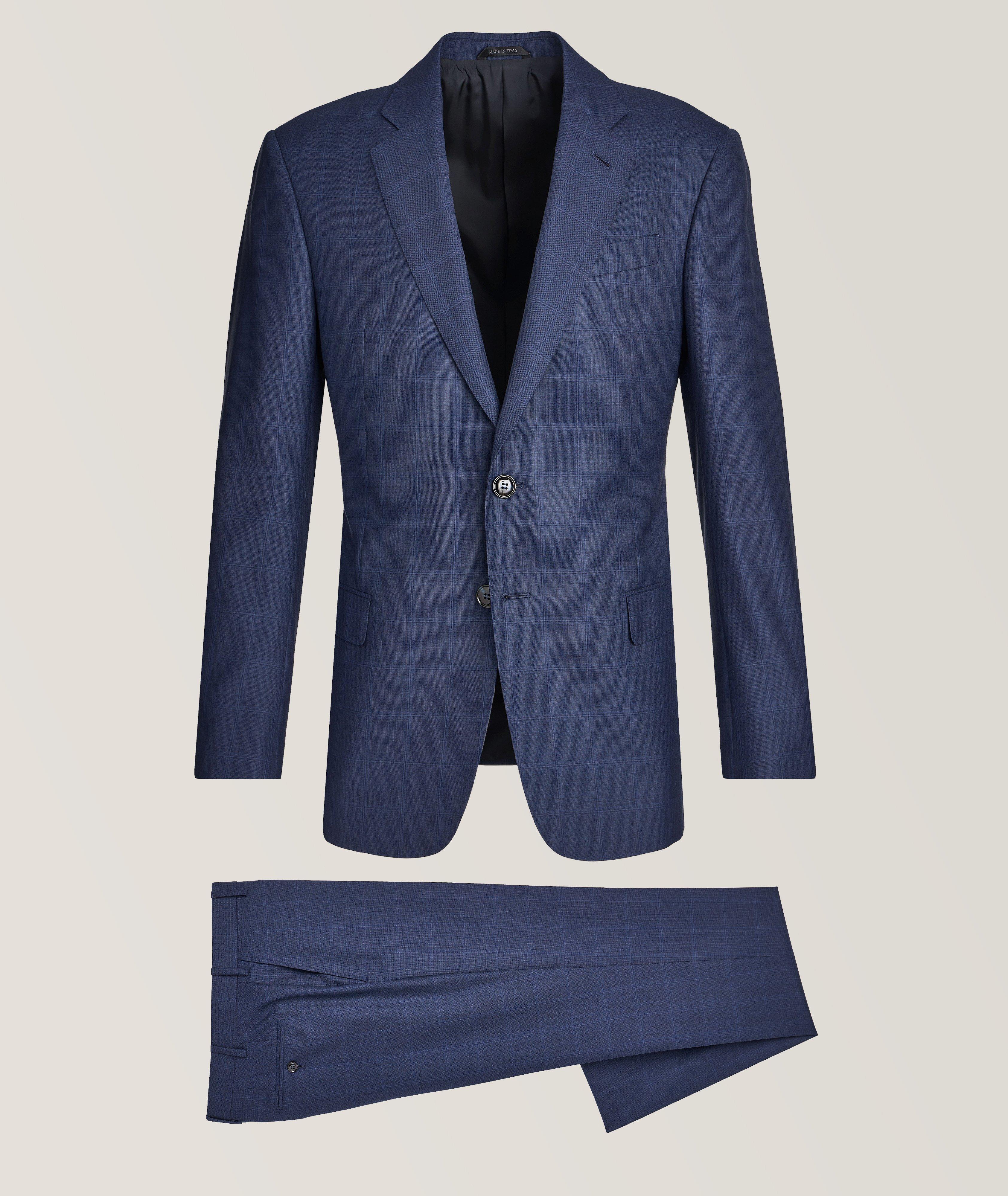 Giorgio Armani Soft Collection Checked Wool-Silk Suit | Suits | Harry Rosen