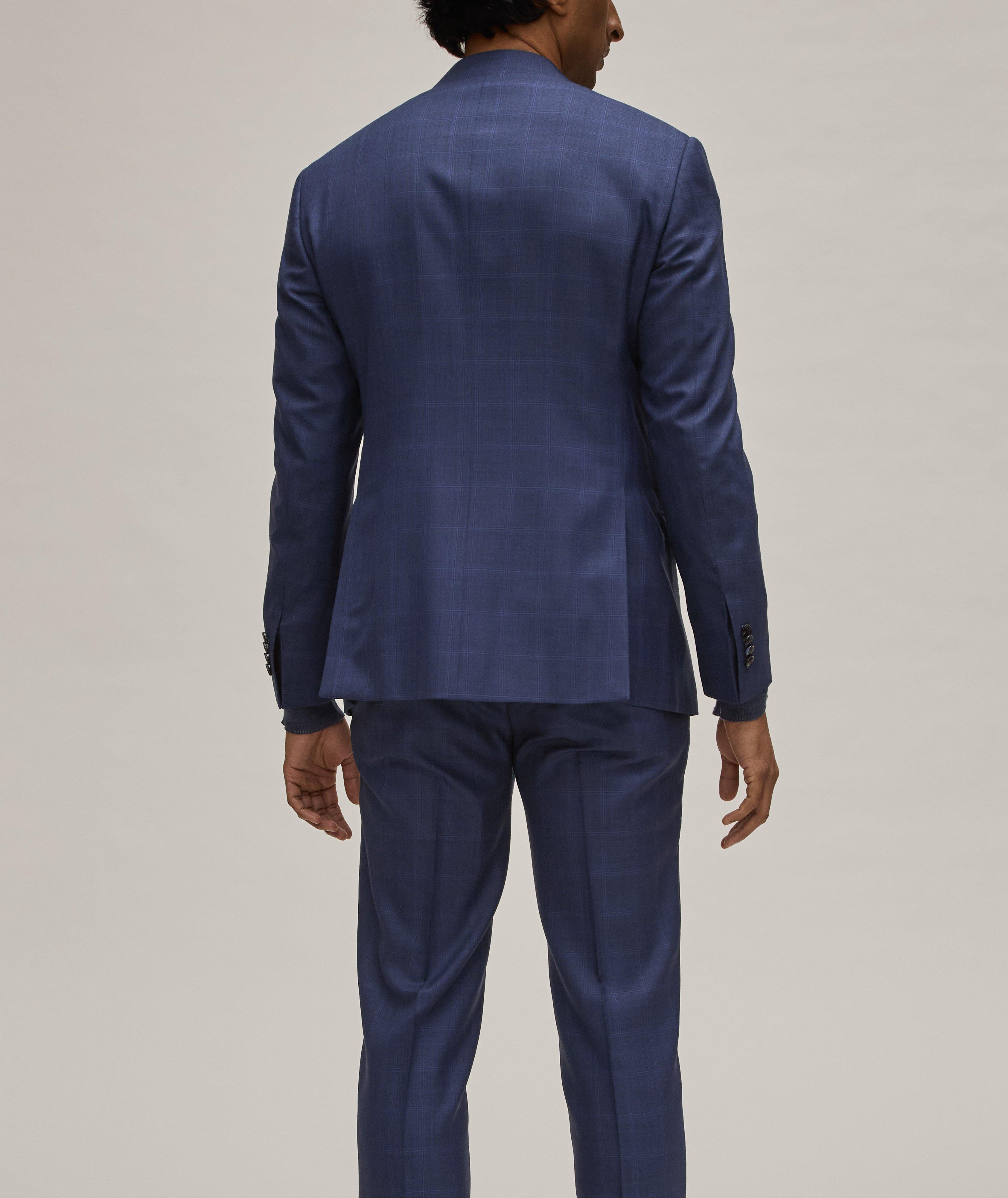Soft Collection Checked Wool-Silk Suit