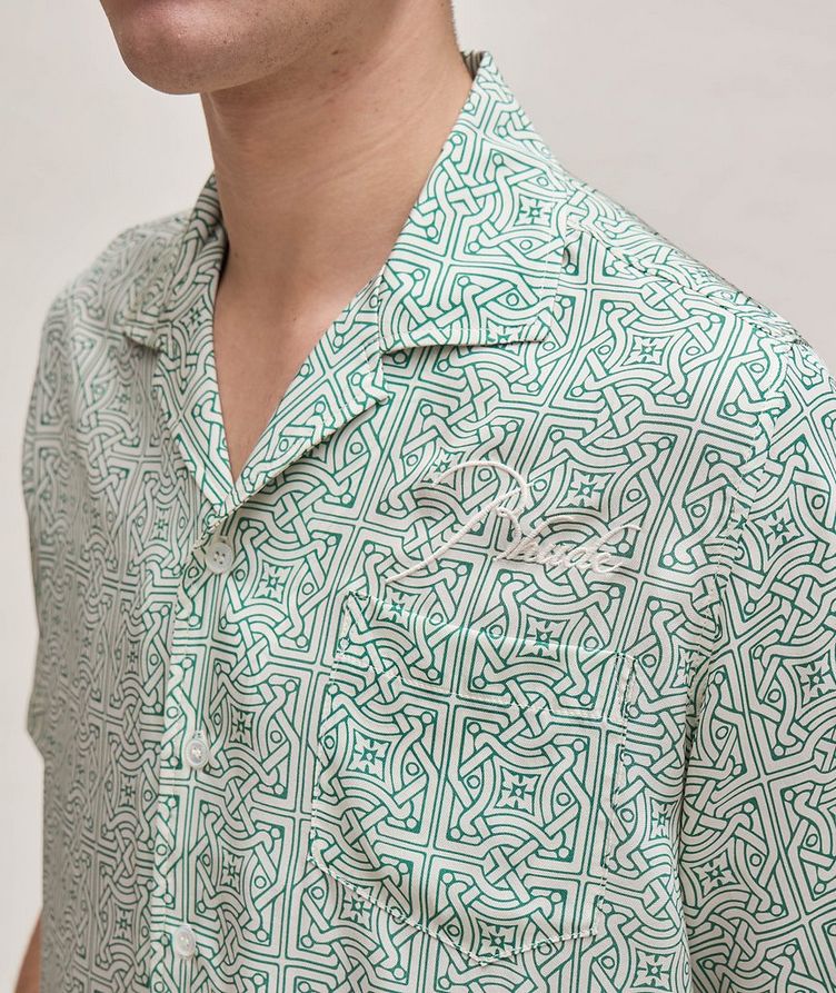 Geometric Medallion Silk Twill Shirt  image 3