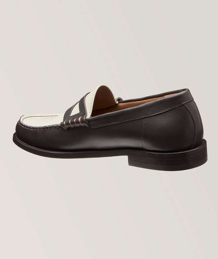 Two-Tone Leather Penny Loafers image 1