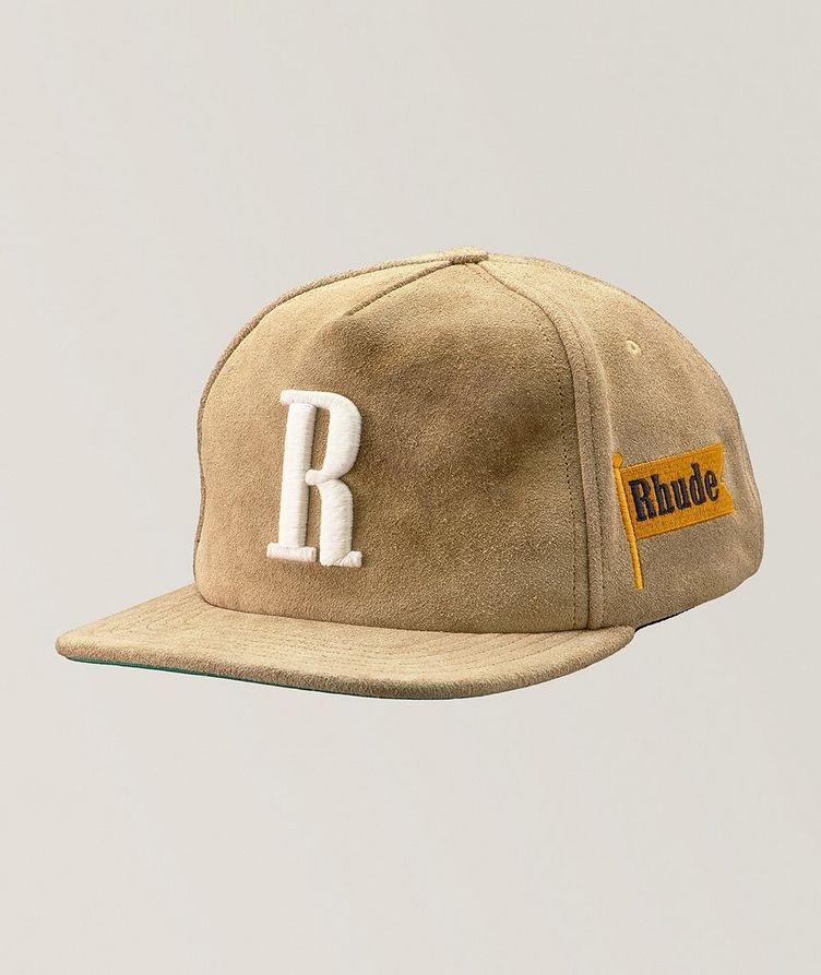 Embroidered 'R' Suede Baseball Cap image 0