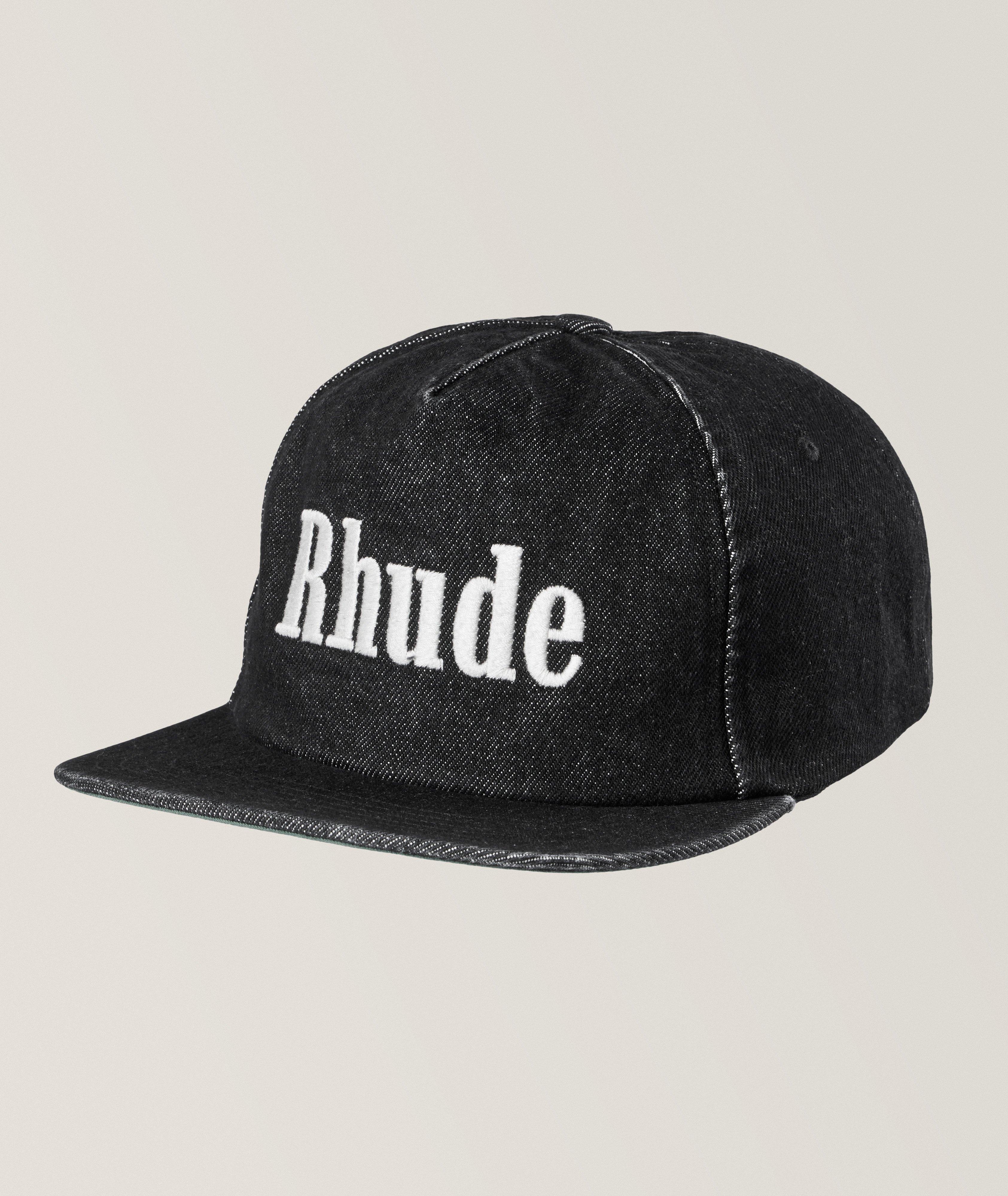 Rhude Casquette sport en denim avec logo brodé