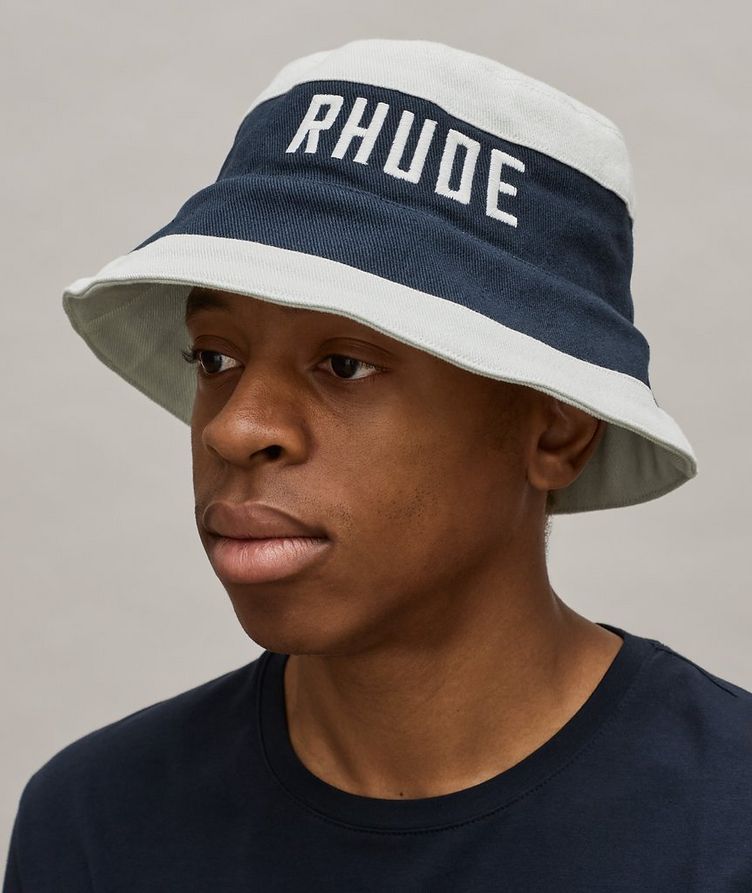 Logo Embroidered Two-Tone Bucket Hat image 3