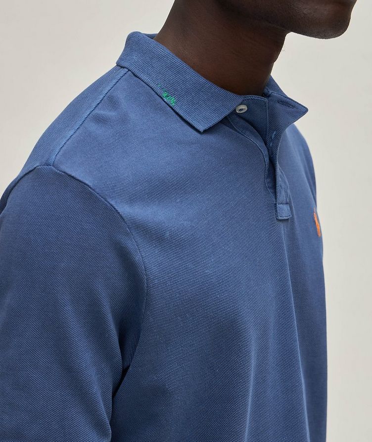 Distressed & Asymmetrically Stitched Cotton Polo  image 3