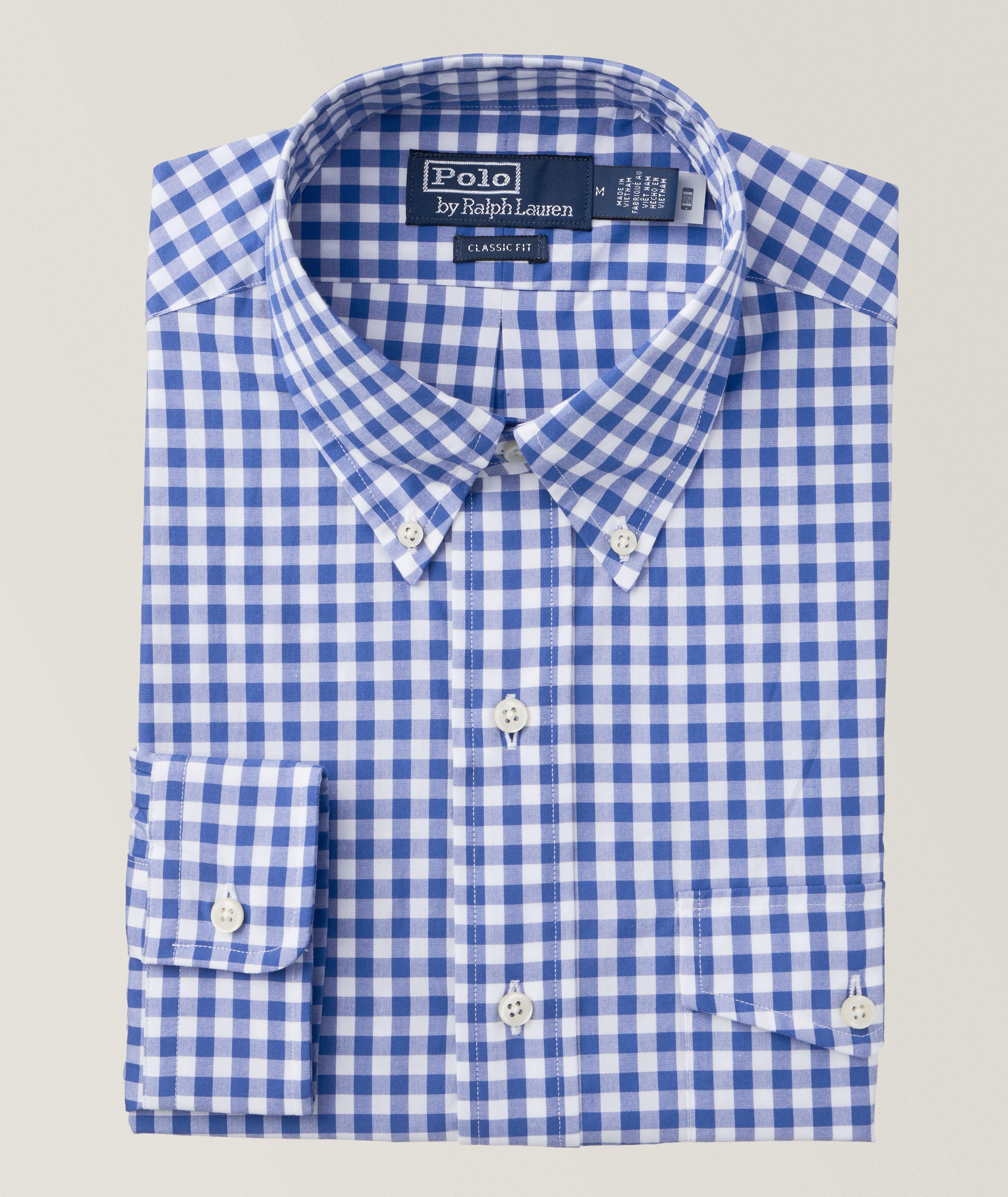 Chemise décontractée à col boutonné et à motif quadrillé image 0