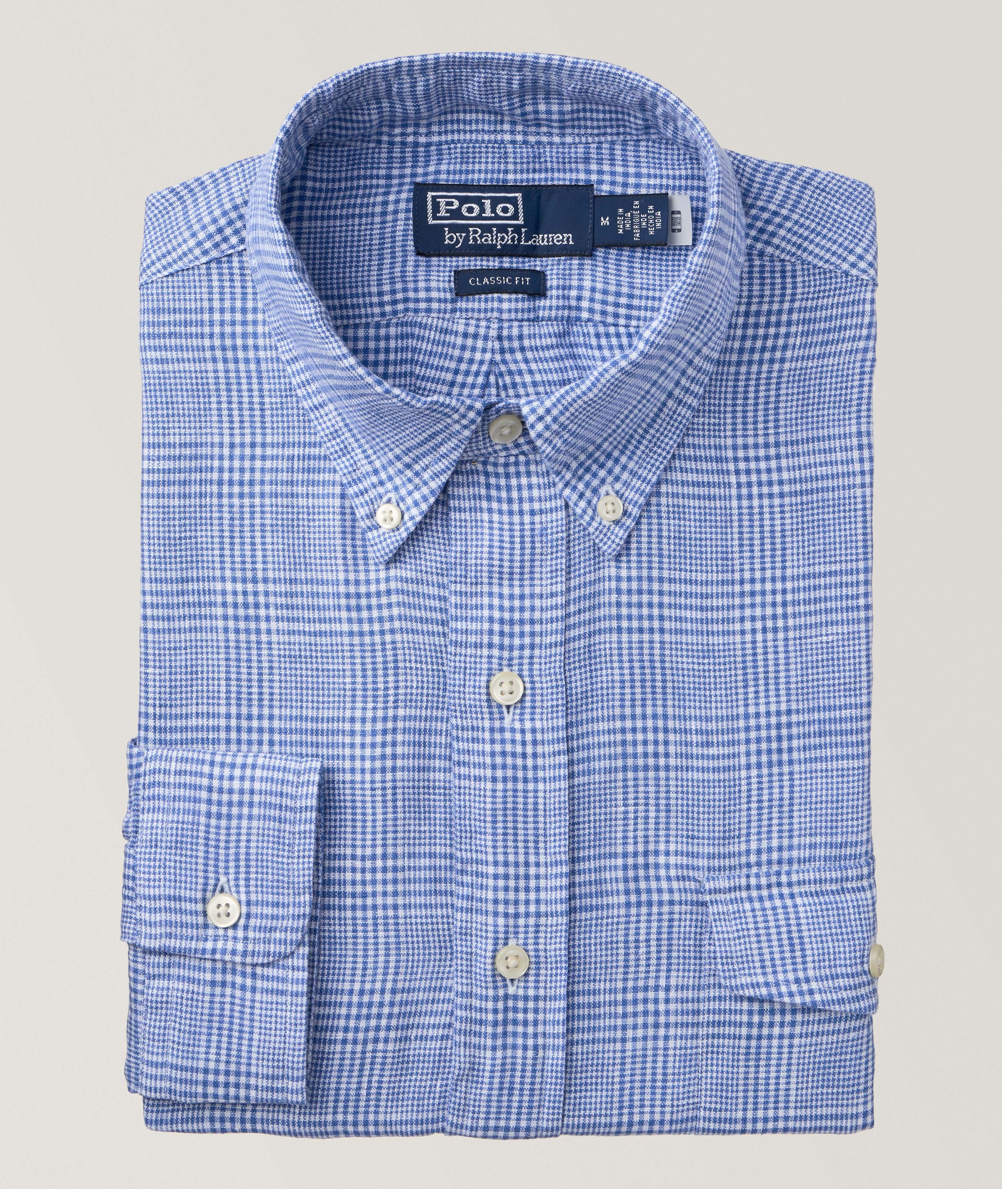 Prince of Wales Linen Sport Shirt  image 0