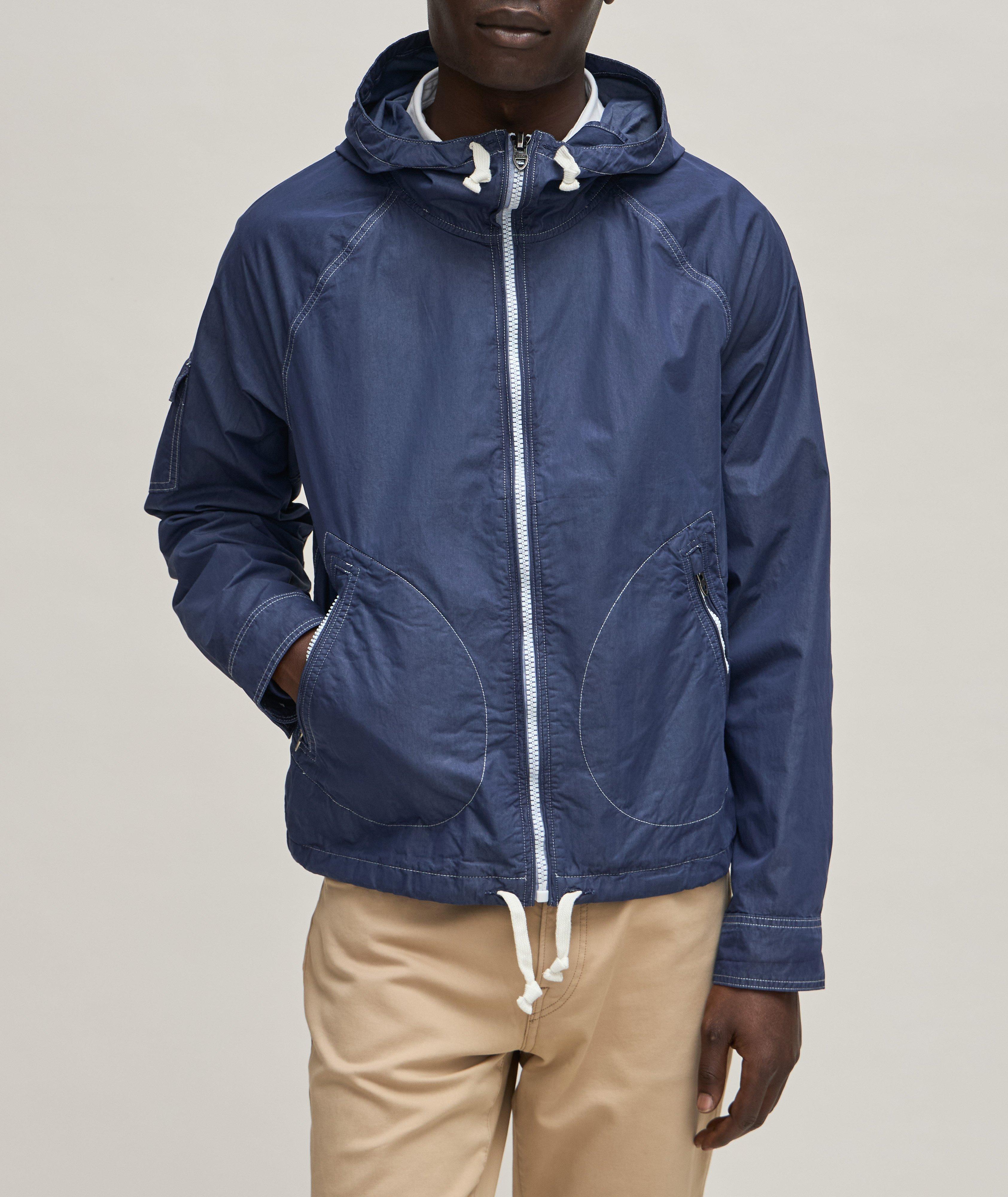 Garment-Dyed Twill Hooded Jacket