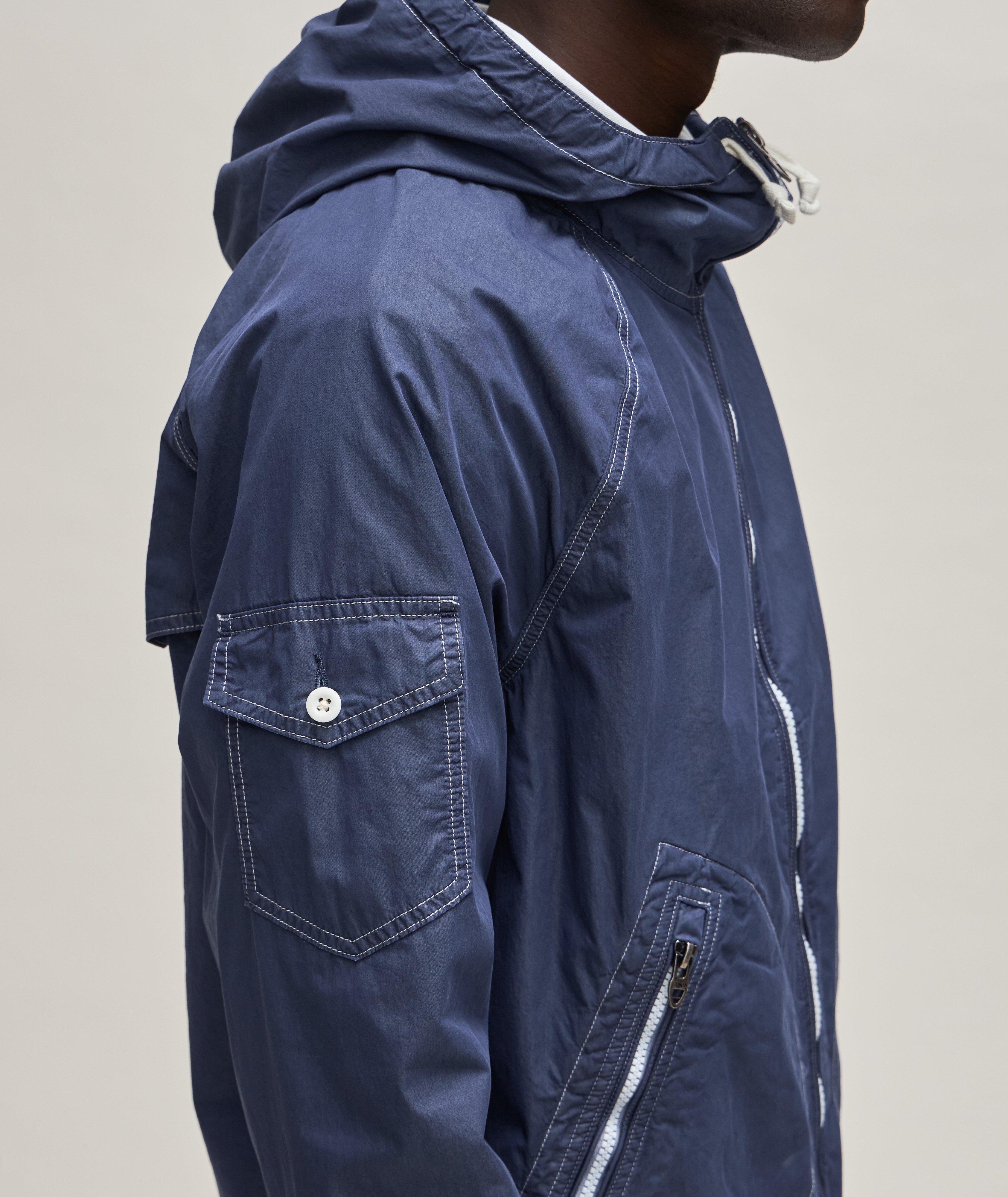 Garment-Dyed Twill Hooded Jacket