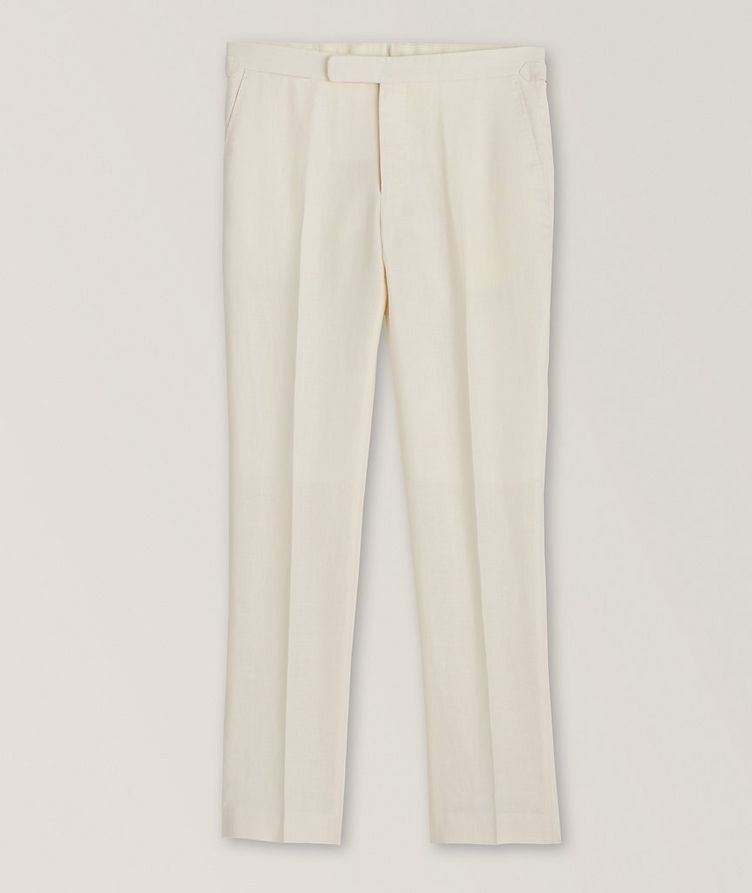 Pleated Linen Pants image 0