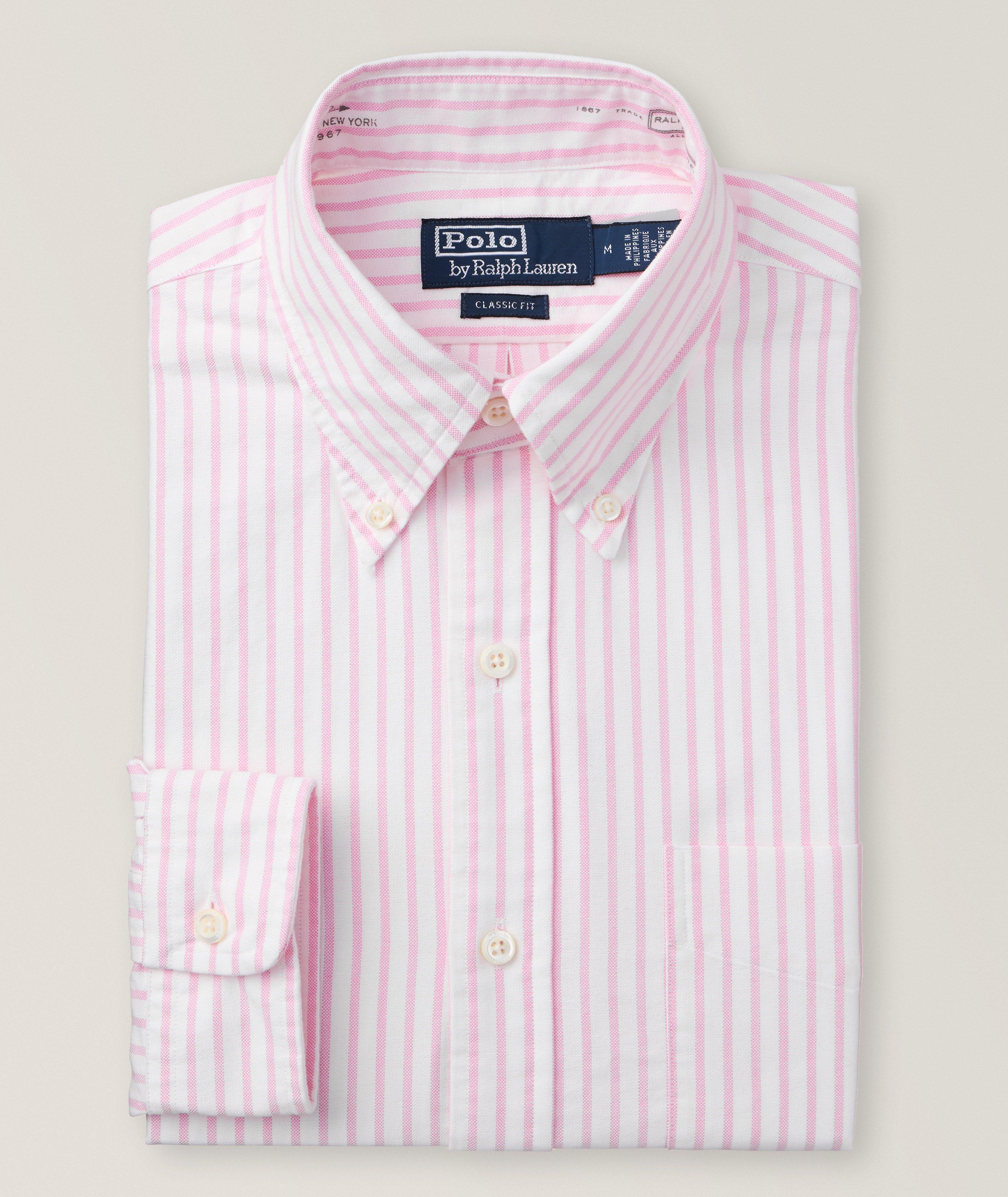 Chemise décontractée en toile oxford à rayures image 0