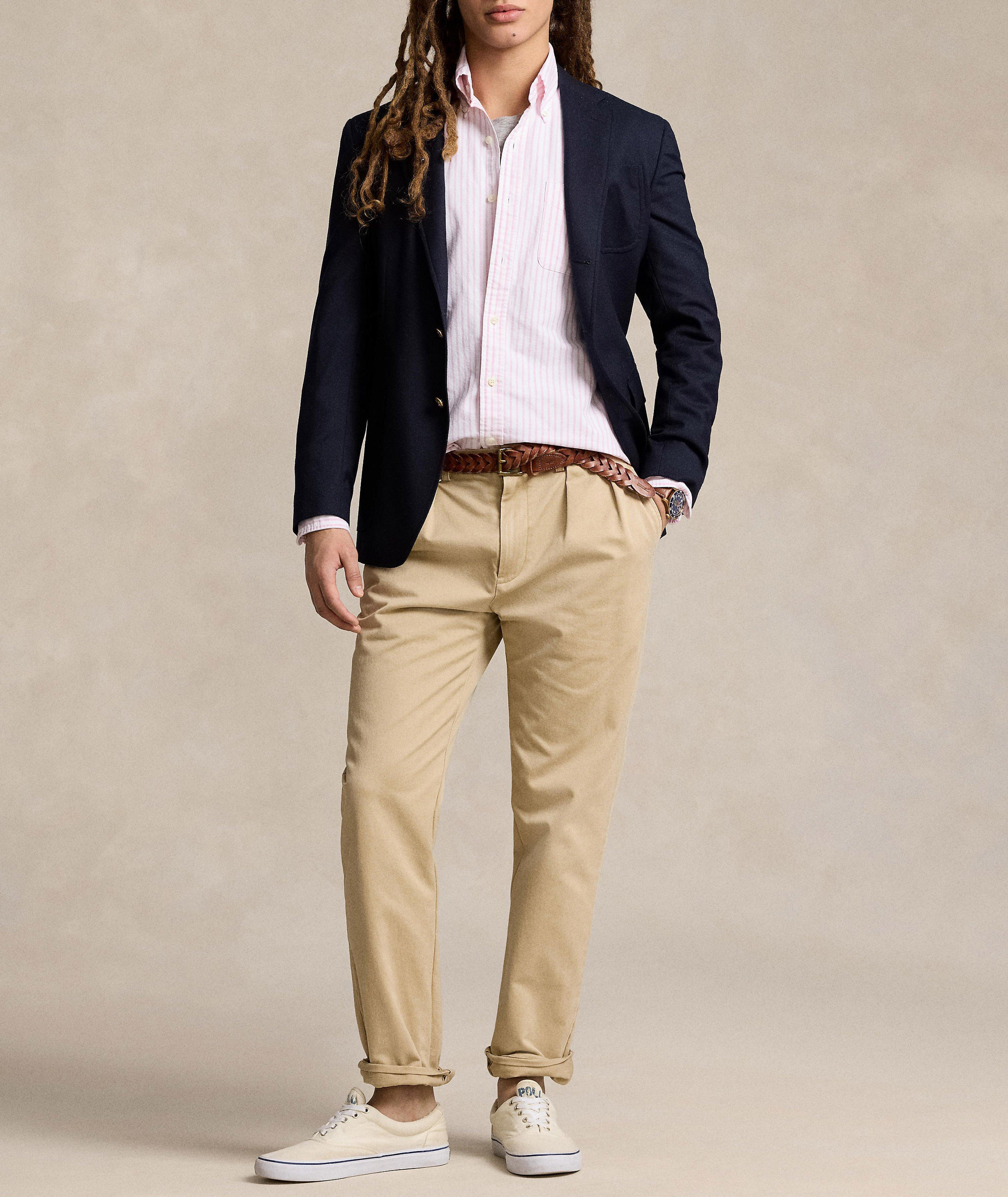 Chemise décontractée en toile oxford à rayures image 3