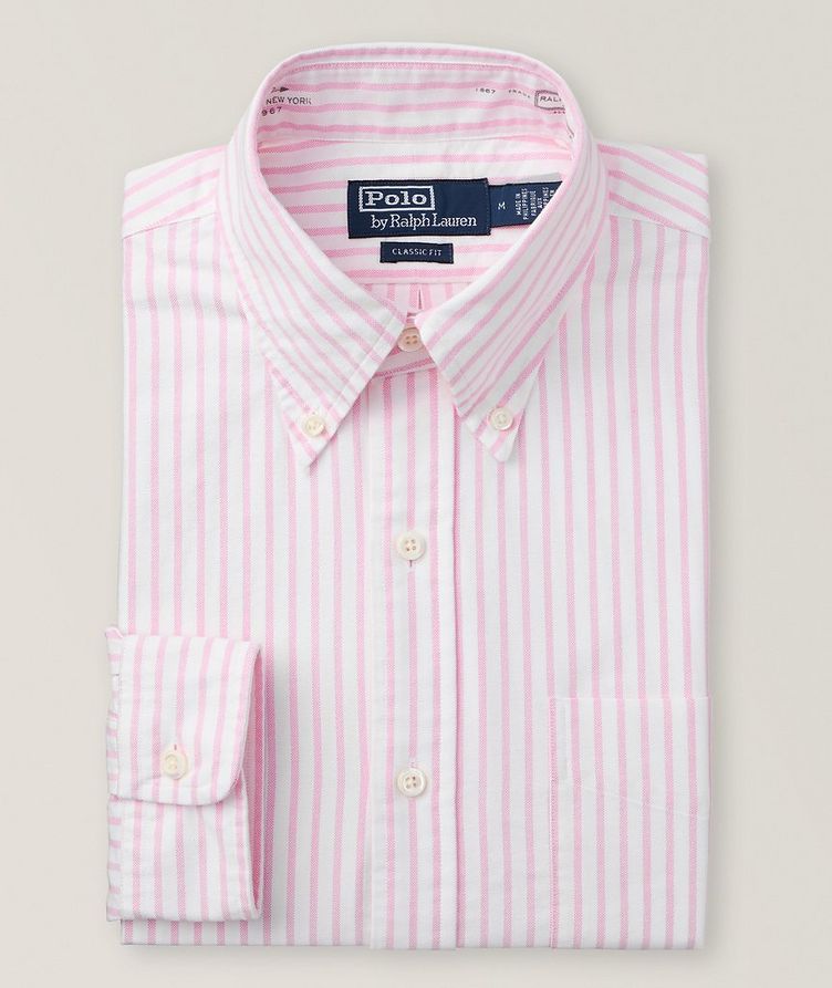 Striped Oxford Cotton Sport Shirt  image 0