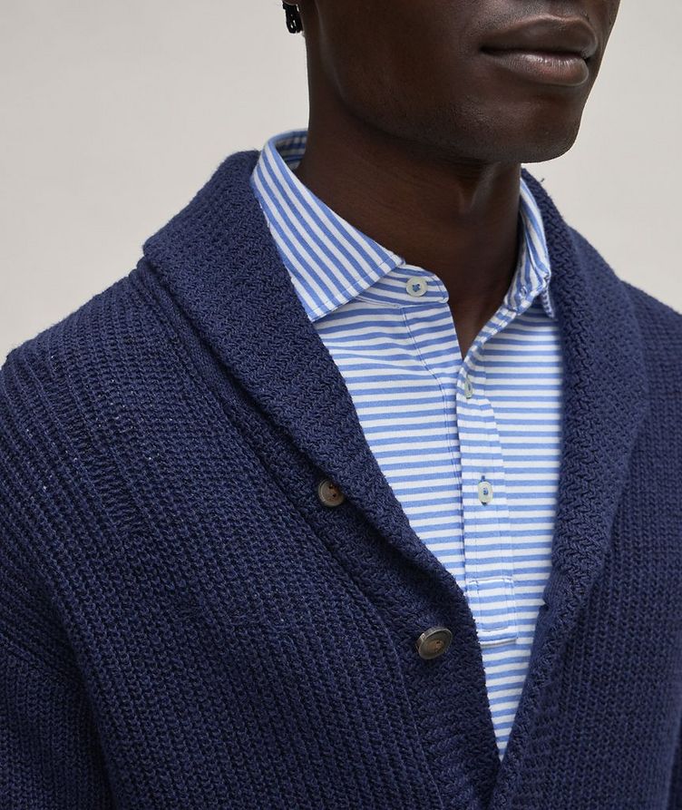 Herringbone Knit Linen-Cotton Sweater image 3