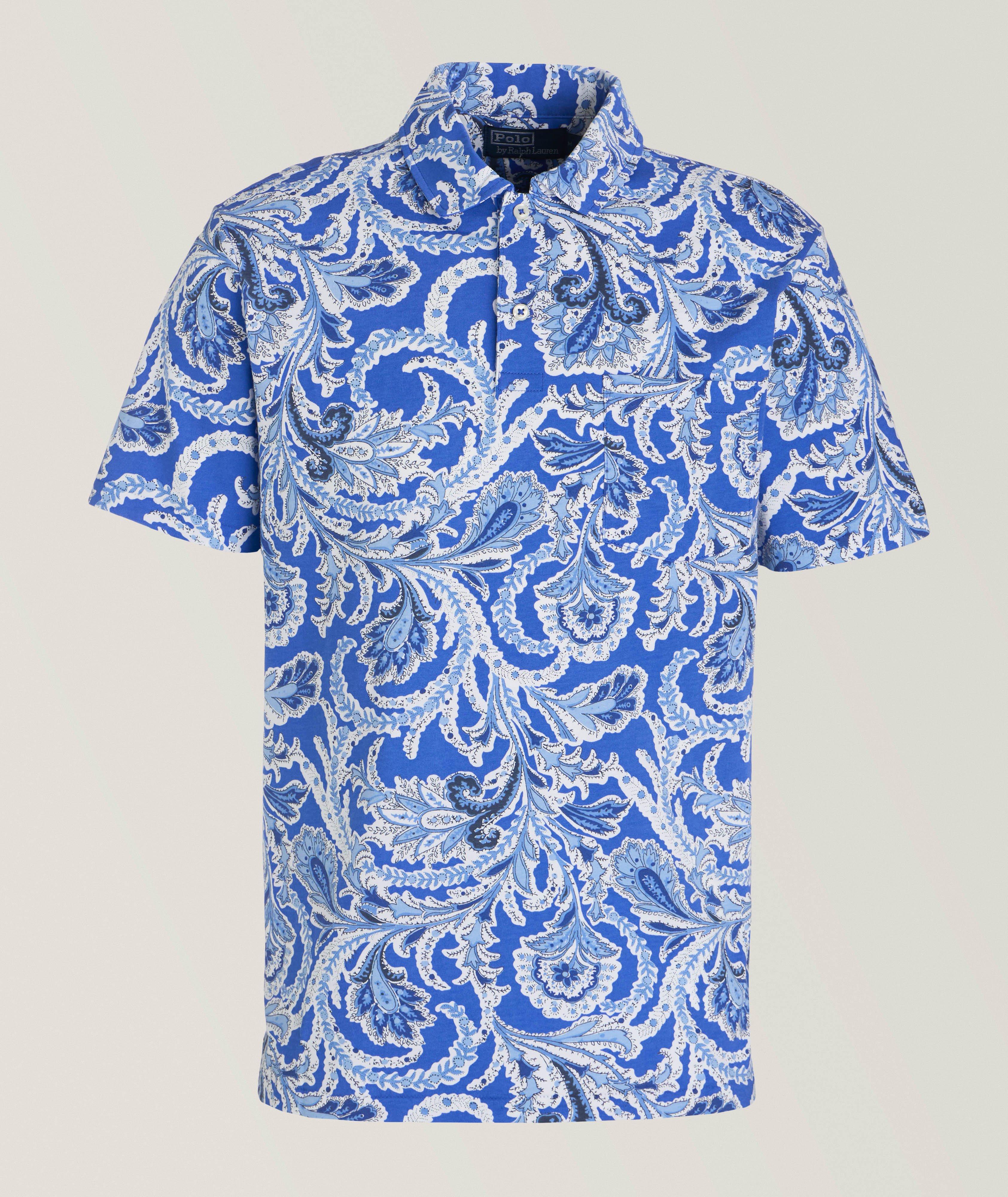 Polo Ralph Lauren Tonal Paisley Jersey Cotton Polo 