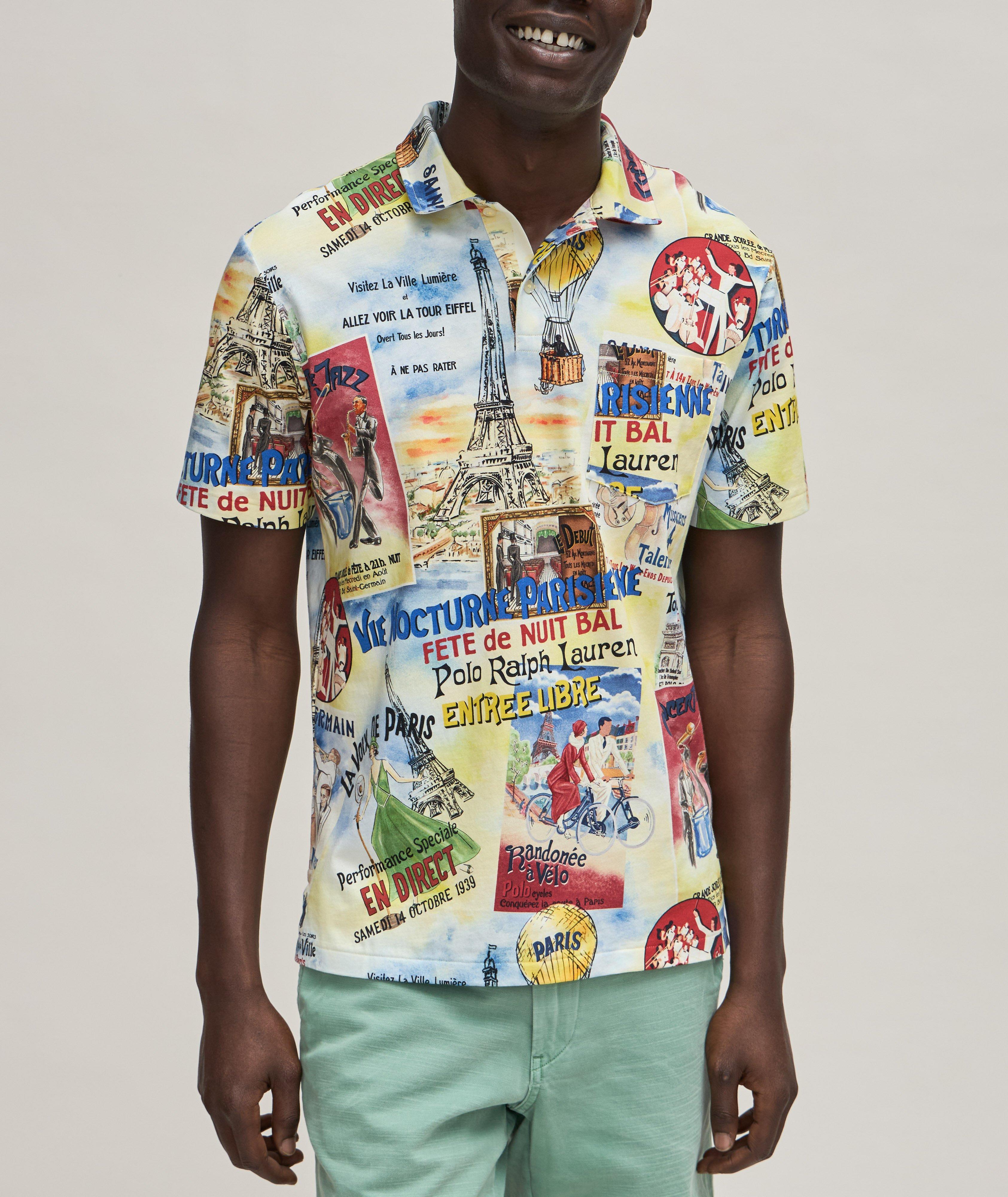 All-Over City Print Cotton Polo image 1