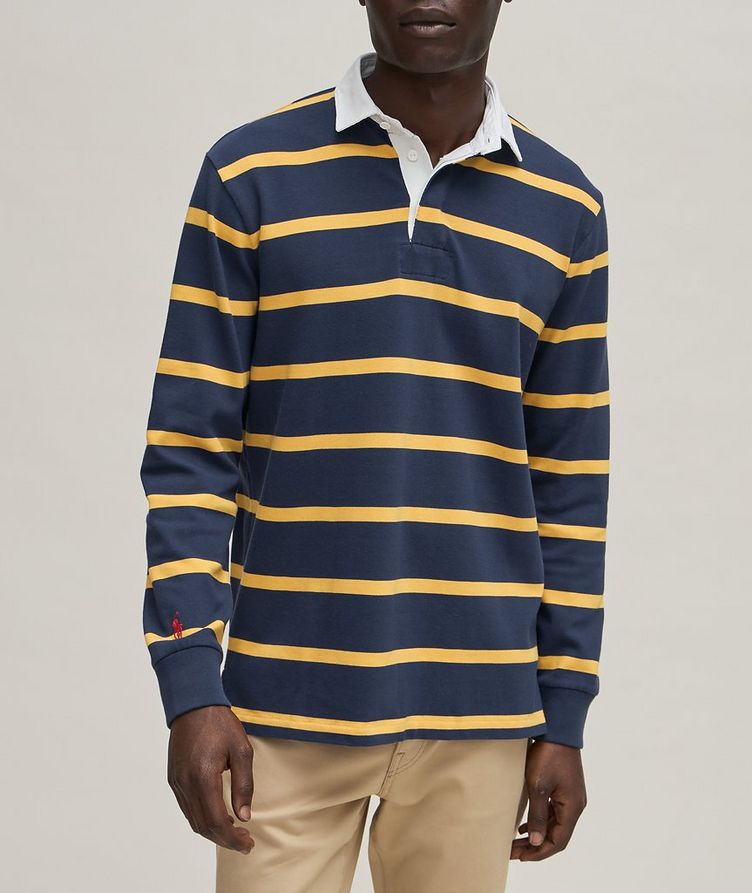 Striped Cotton Rugby Polo  image 1