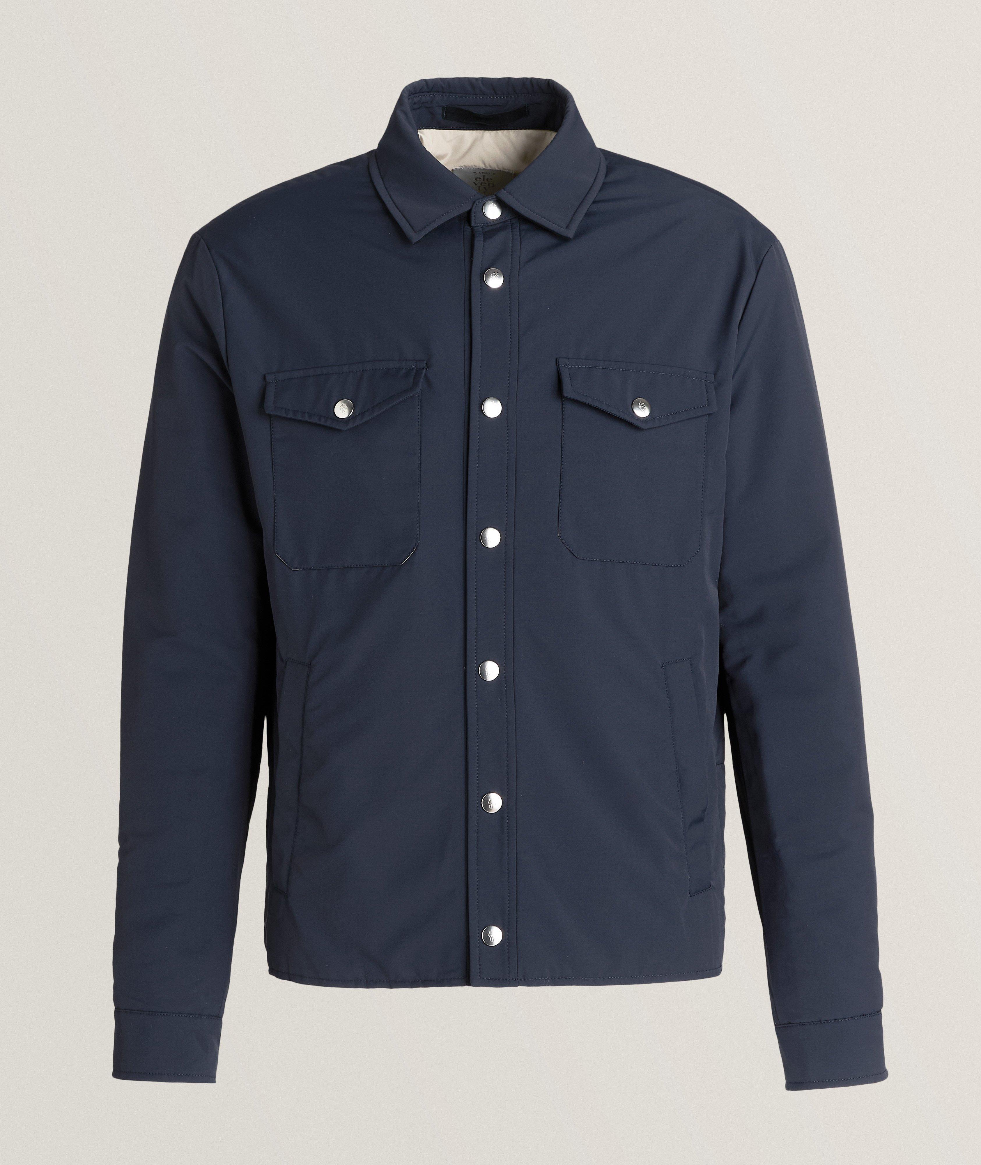 Eleventy Platinum Collection Virgin Wool-Blend Overshirt, Coats