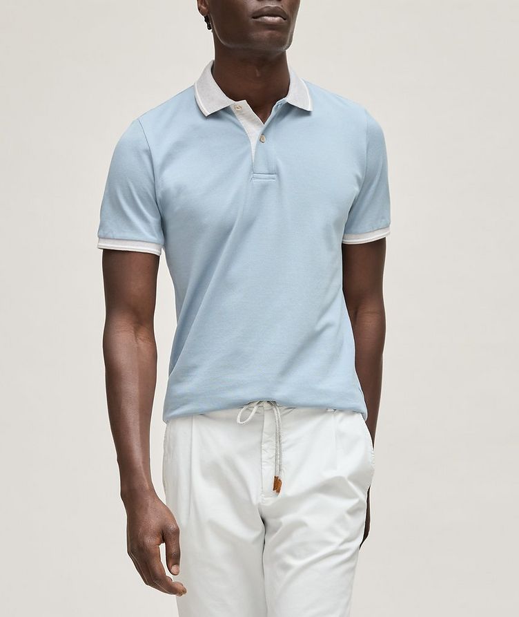 Contrast Tipped Cotton Polo image 1