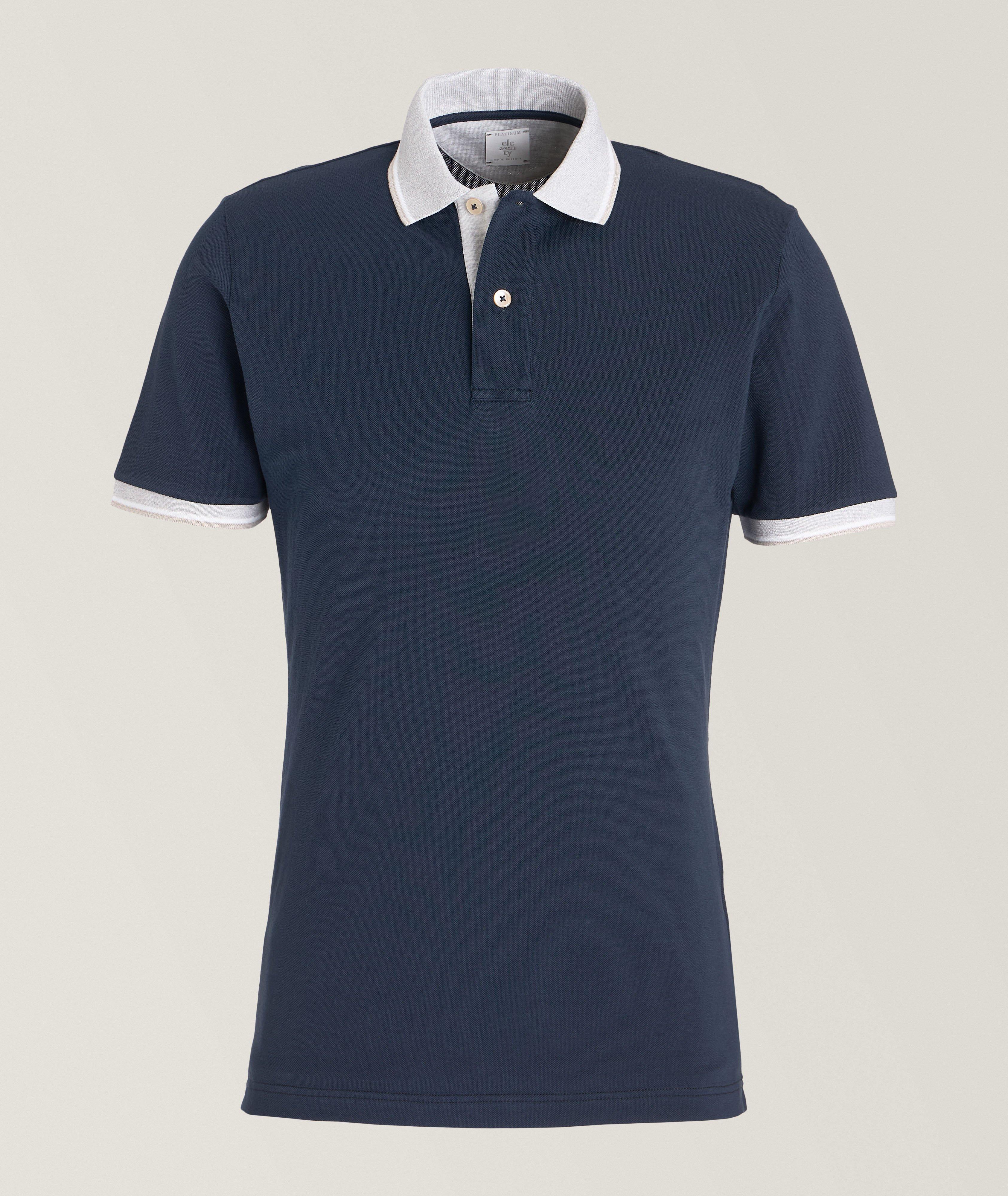 Contrast Tipped Cotton Polo