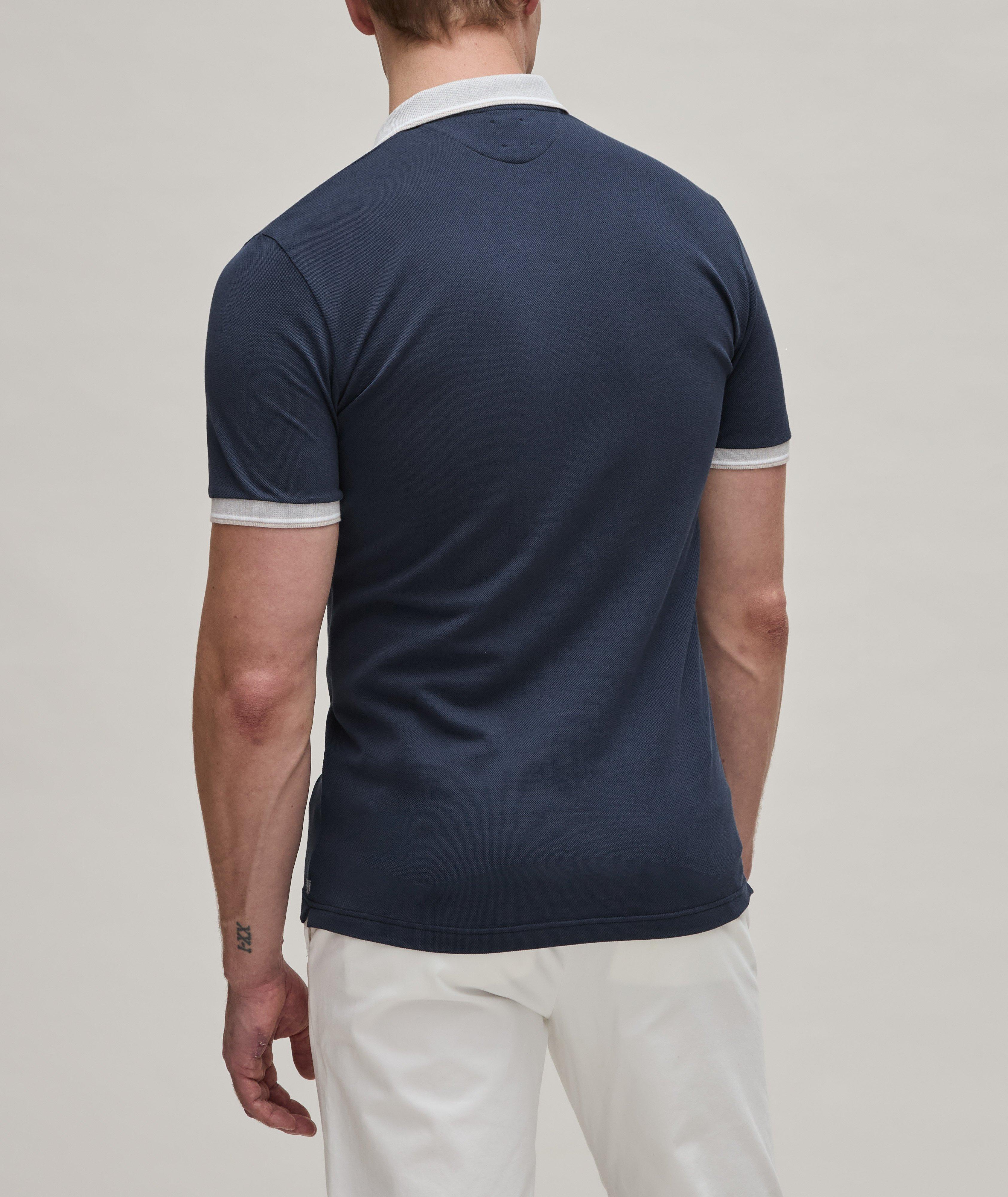 Contrast Tipped Cotton Polo
