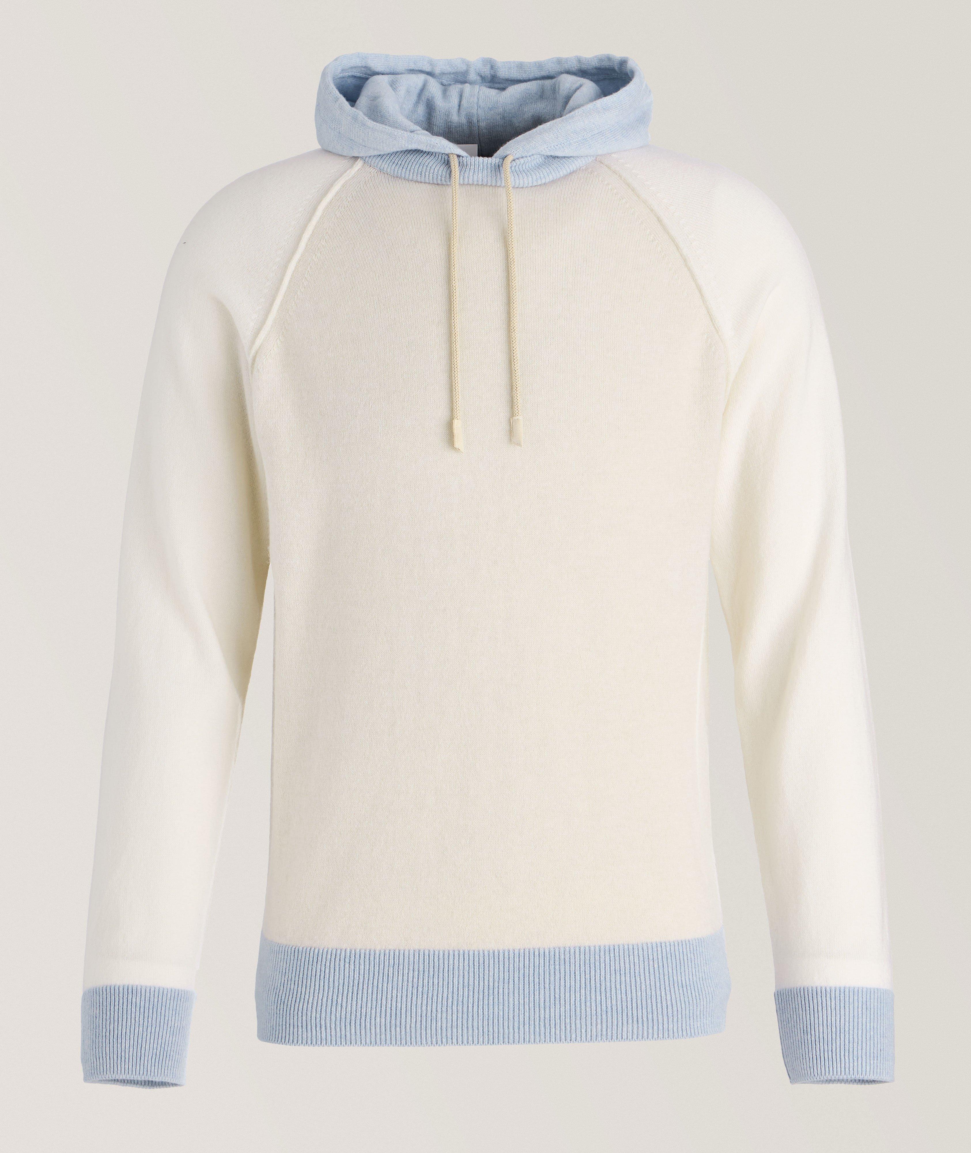 Colourblock Cashmere Hooded Sweater
