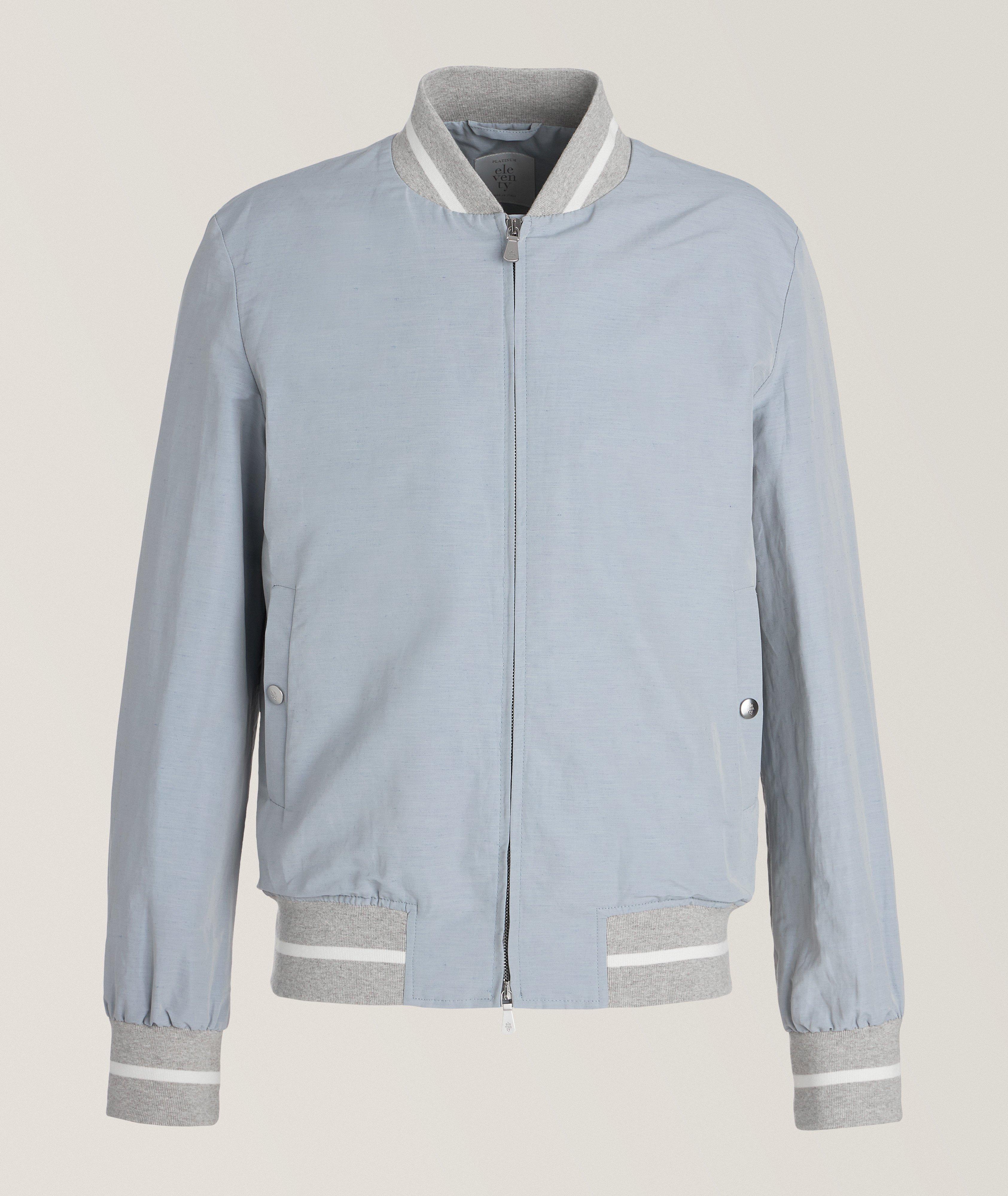 Eleventy Linen-Polyamide Bomber