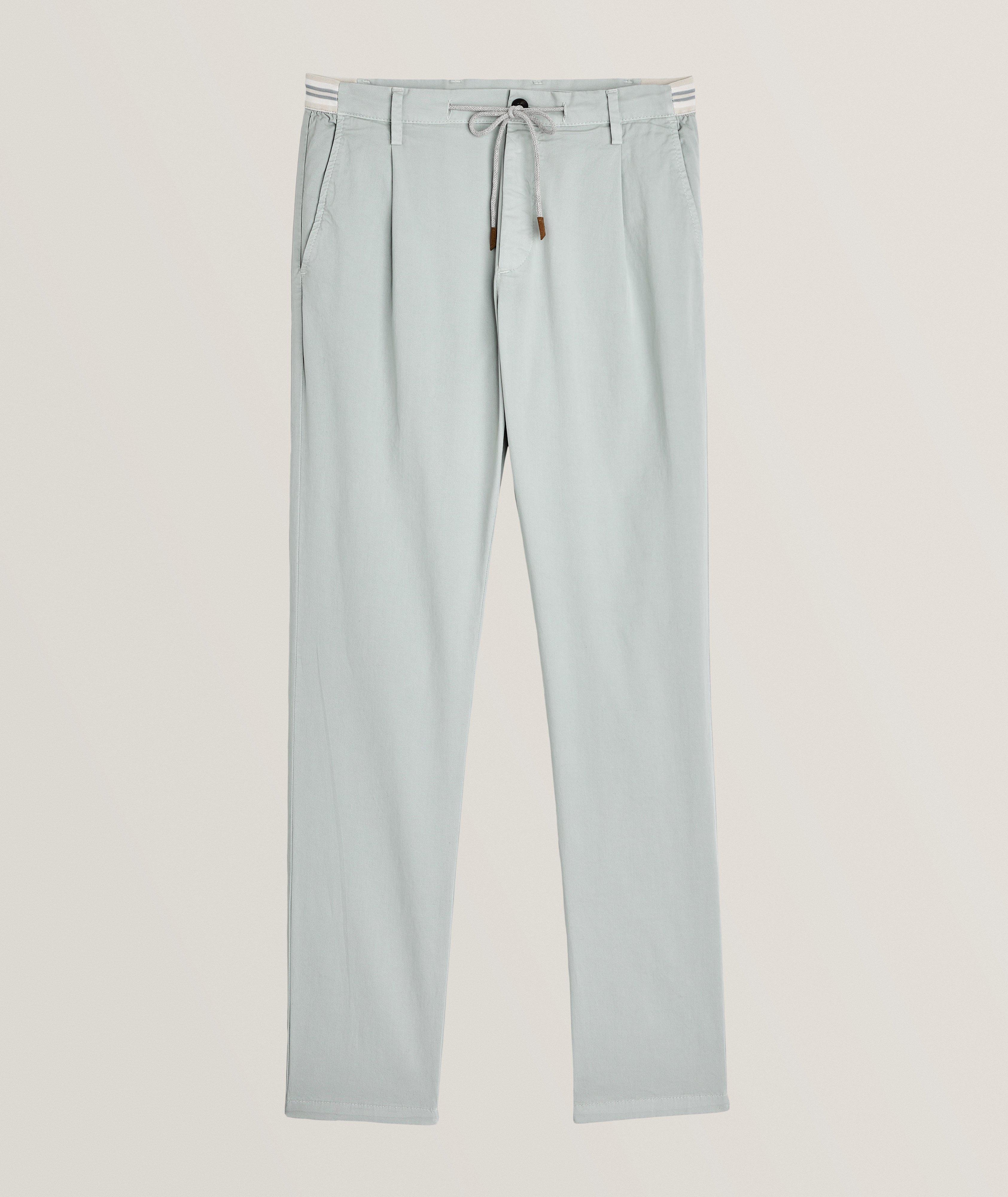 Drawstring Stretch-Cotton Joggers image 0