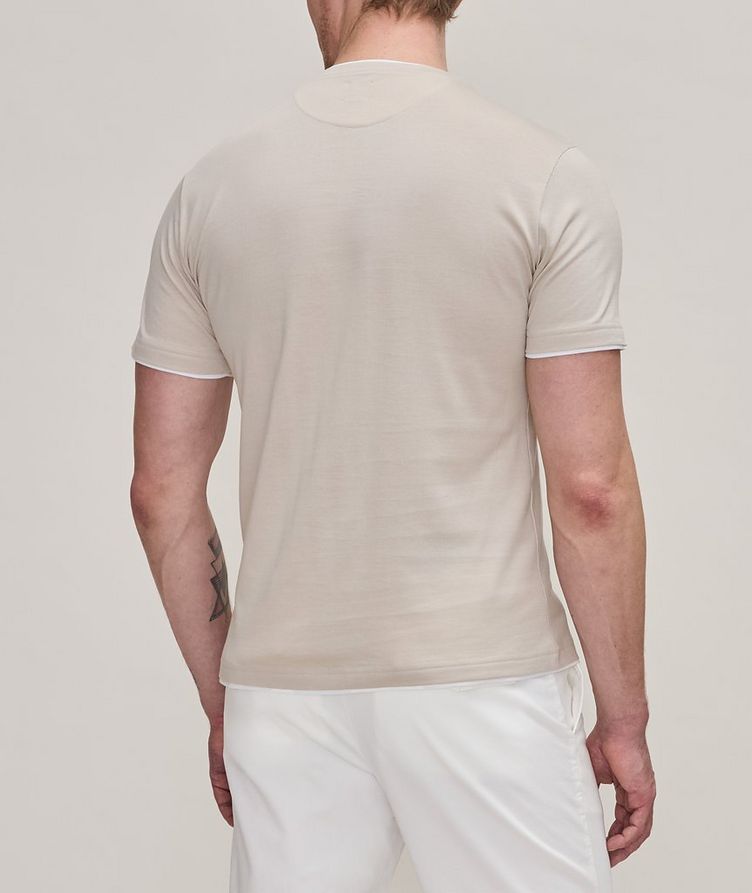 Platinum Collection Double Layer Contrast Trim Cotton T-Shirt image 2