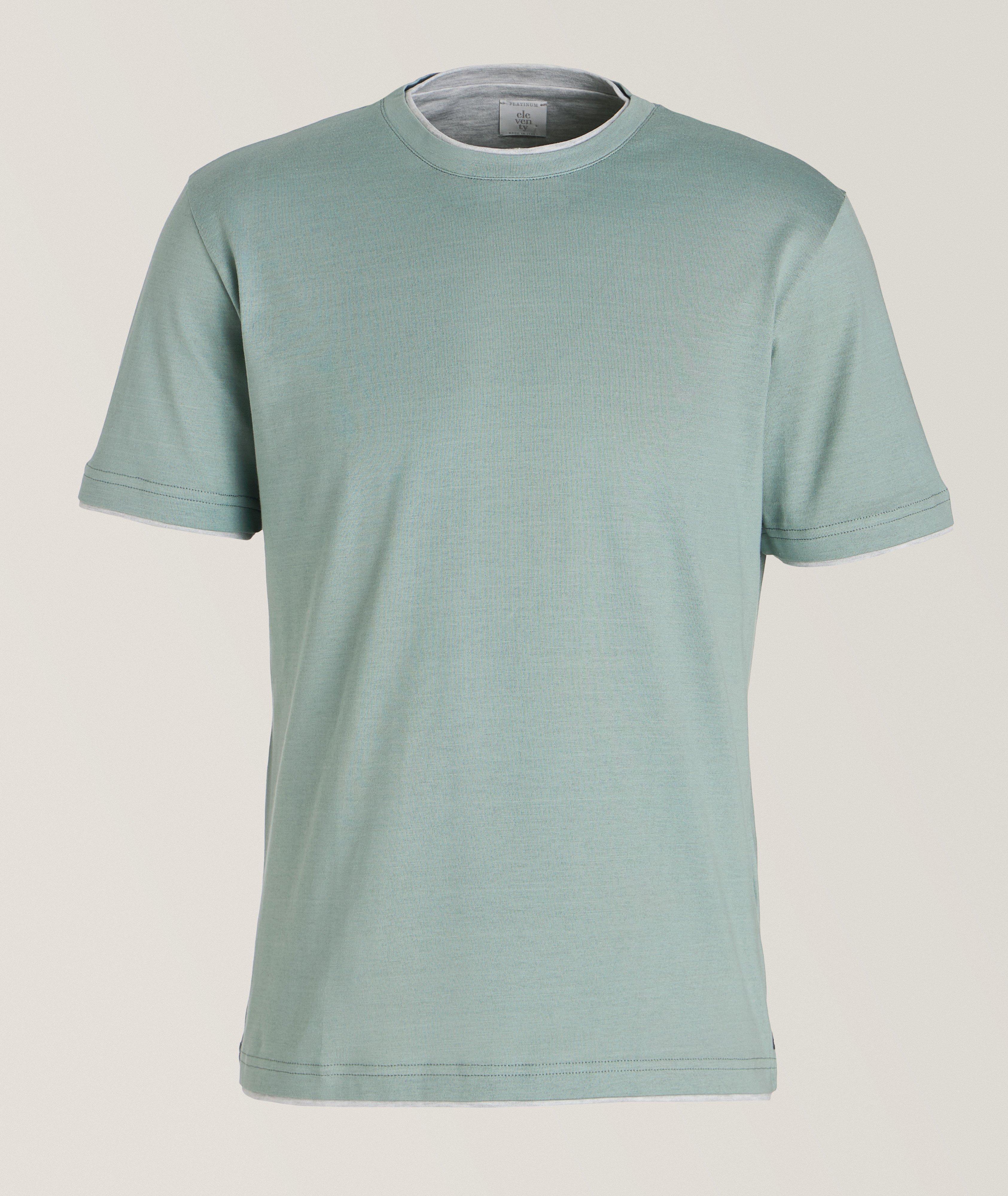Mock Layer Cotton T-Shirt