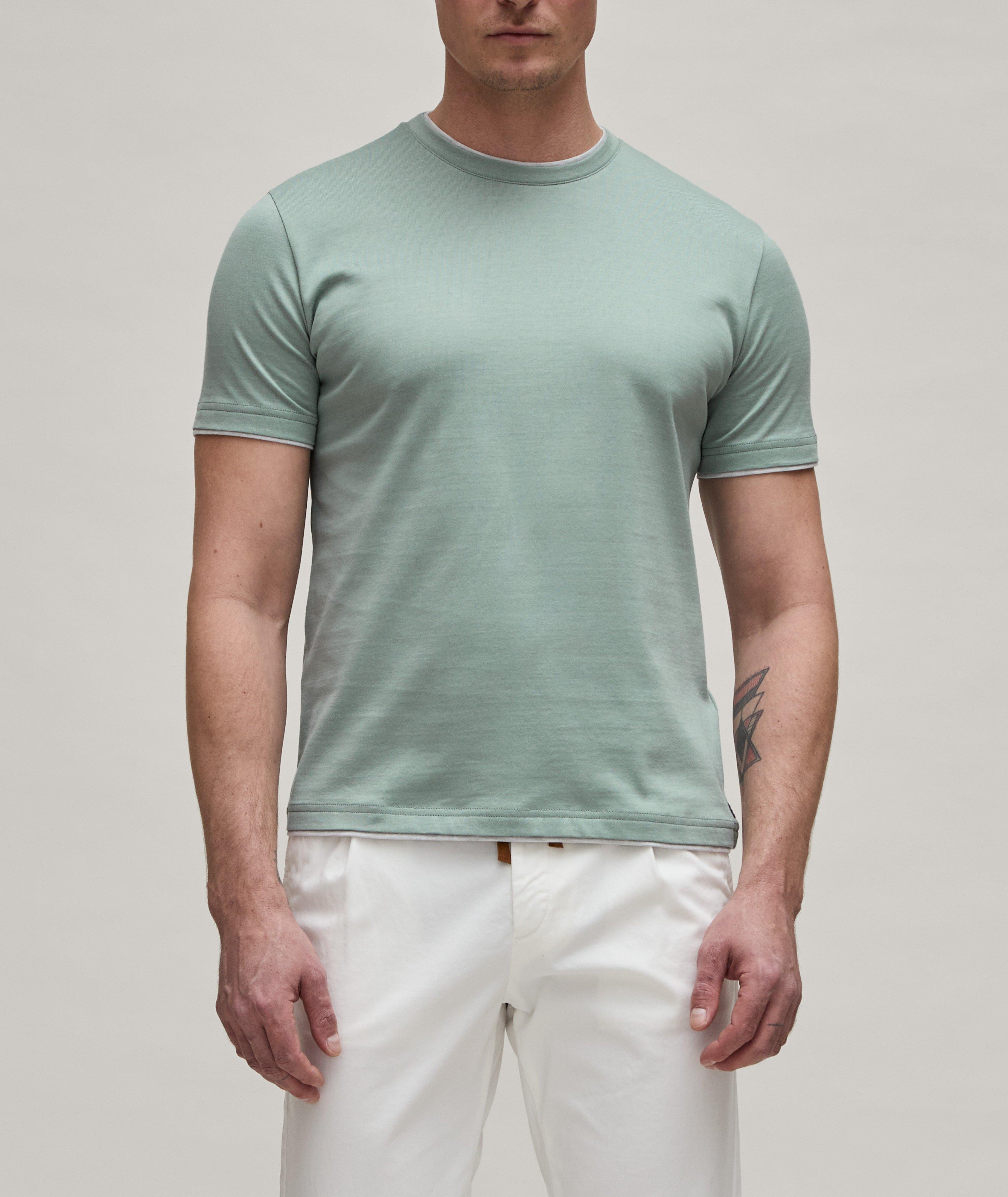 Mock Layer Cotton T-Shirt
