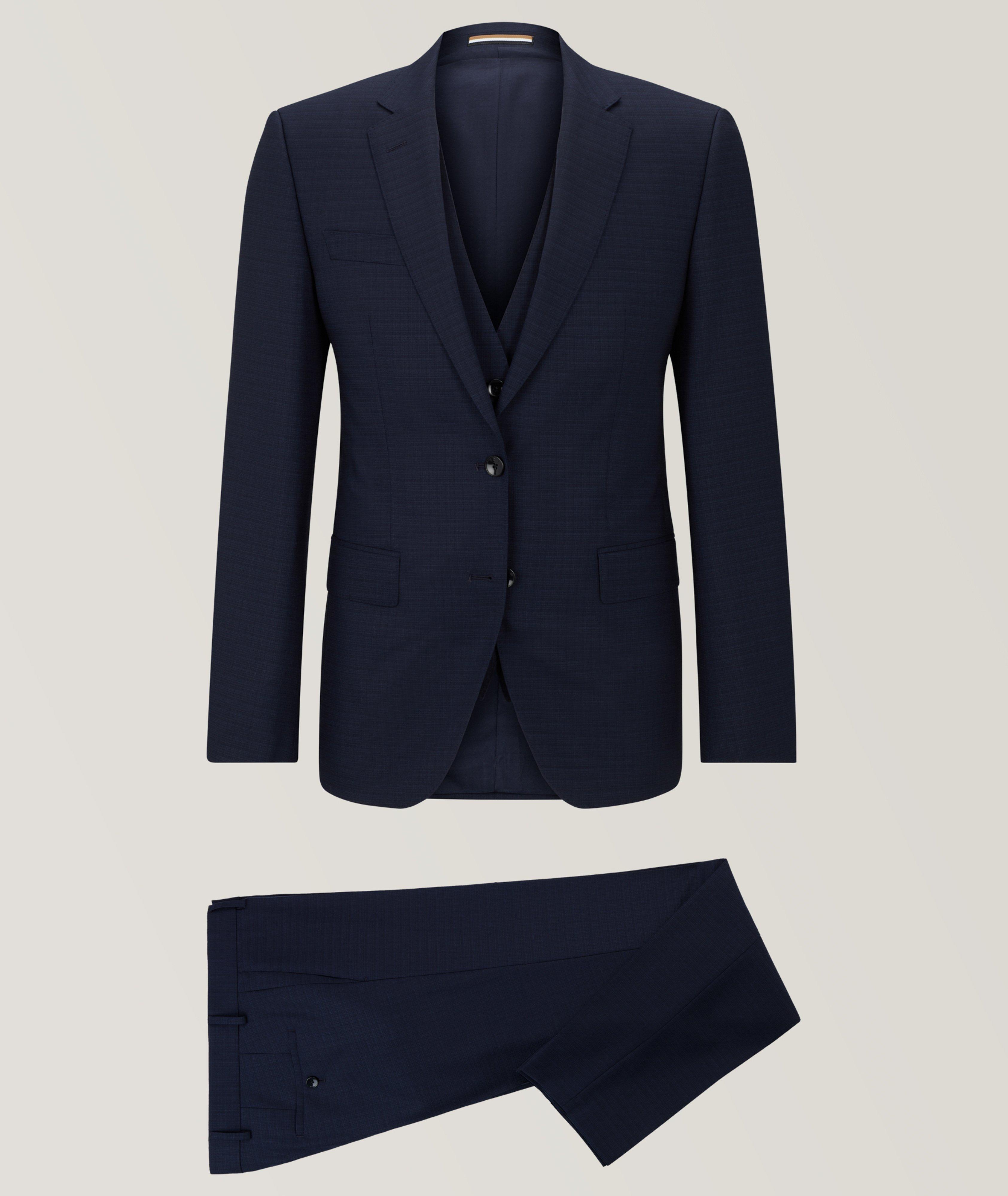 Patterned Stretch-Wool Suit  image 0