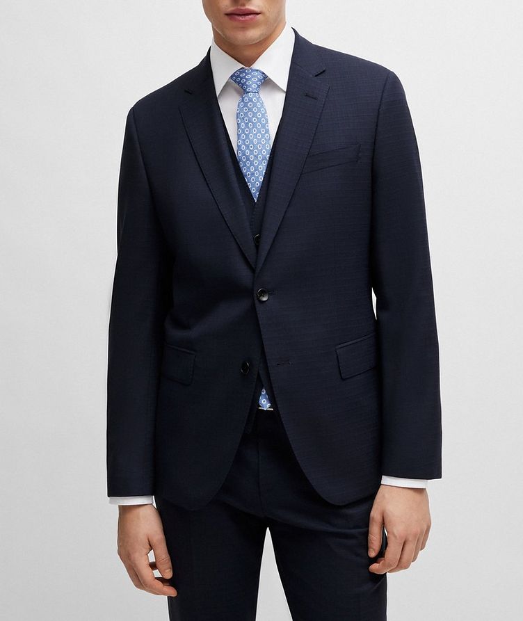 Patterned Stretch-Wool Suit  image 1