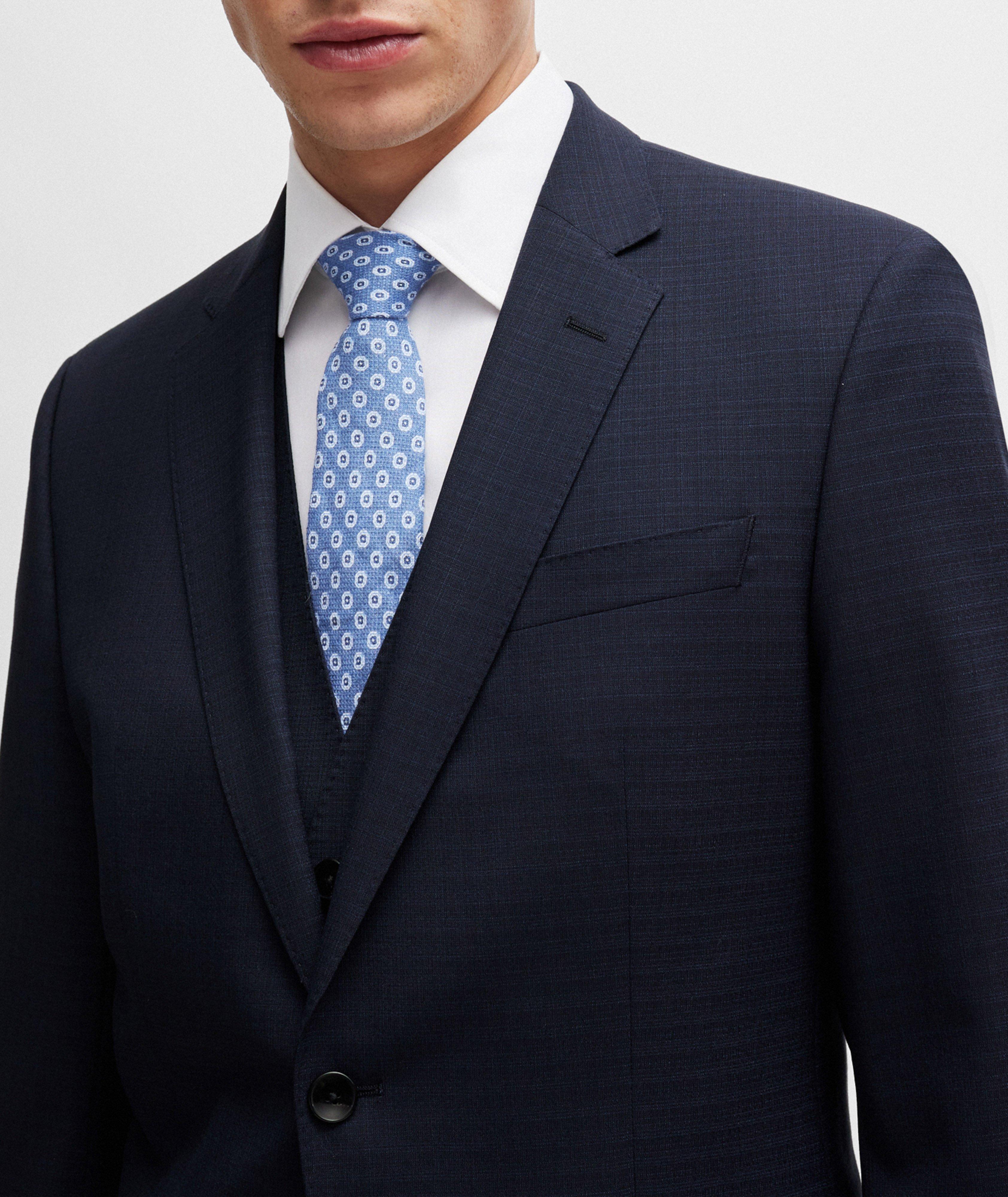 Patterned Stretch-Wool Suit  image 6